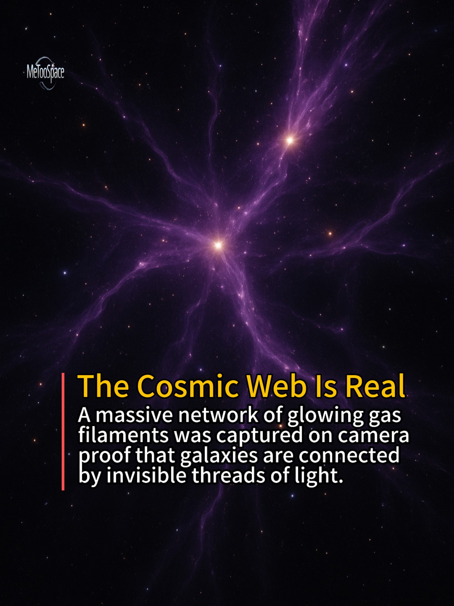 MeToo - The Cosmic Web Is Real For decades, astronomers have theorized ...