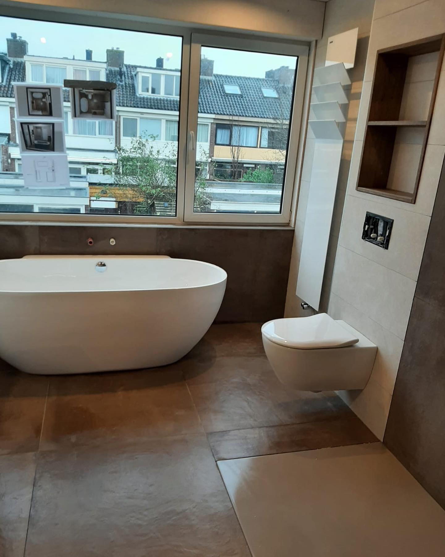 Giovetty Design - Donker hout en crèmekleurig velours, oker goudlamé ...