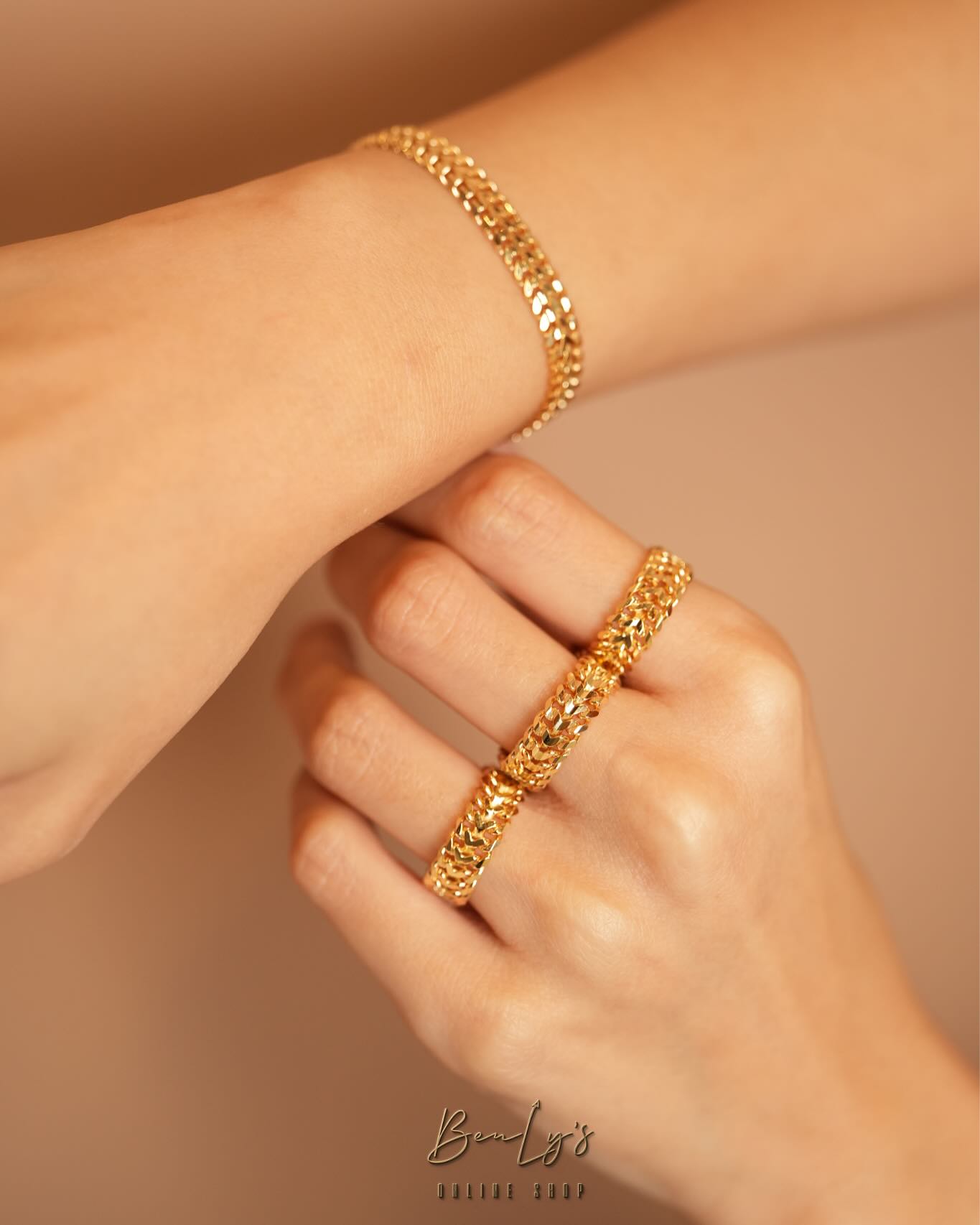K18 Japan Gold - Heartbiz Bracelet & Rings ✨ Heartbiz Bracelet 8 