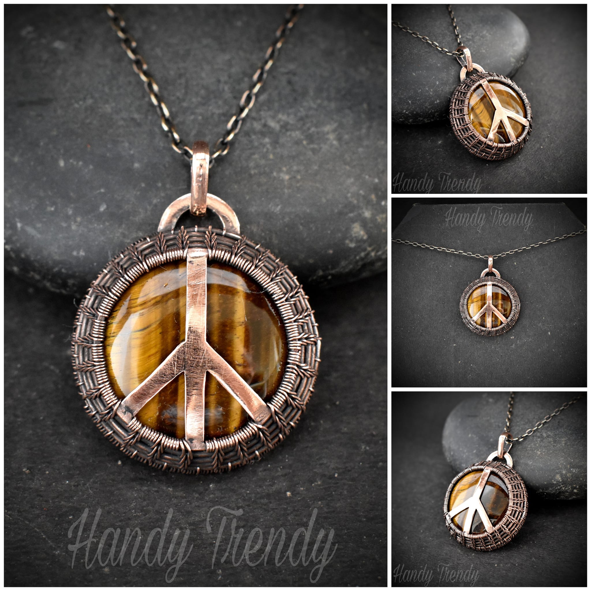 Making peace sign necklaces from vintage silverplate forks