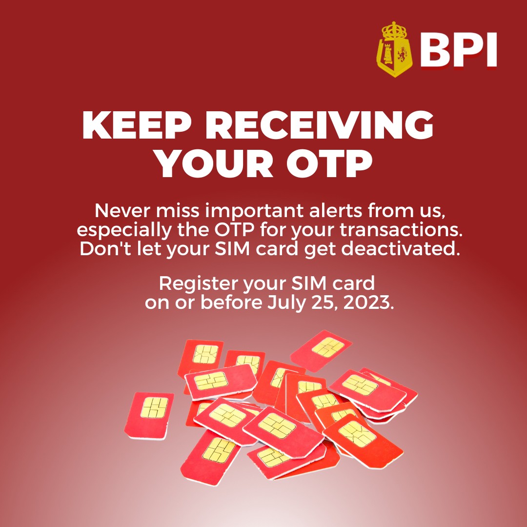 BPI - Have you registered your SIM card yet? If not,...