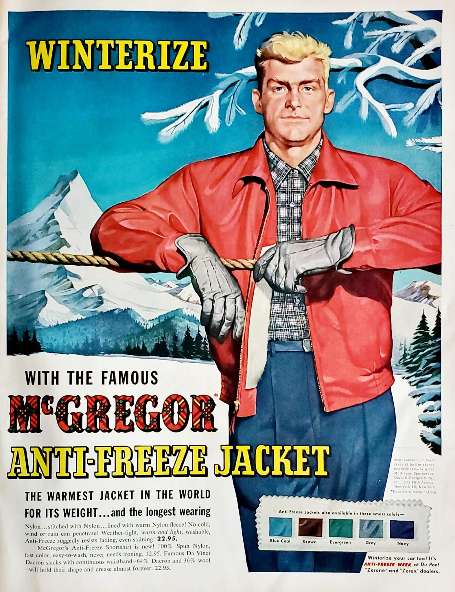 McGregor Anti Freeze Jackets in the 1950s