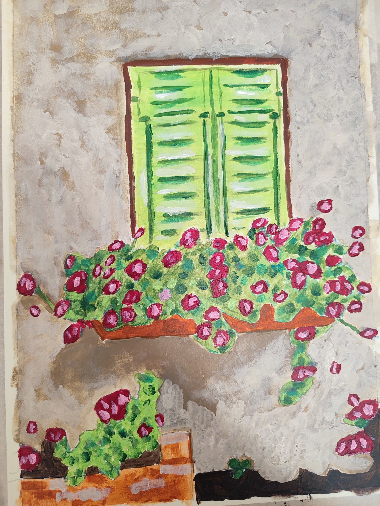 Beautiful Greek window boxes by... - The Seasons Art Class UK | Facebook