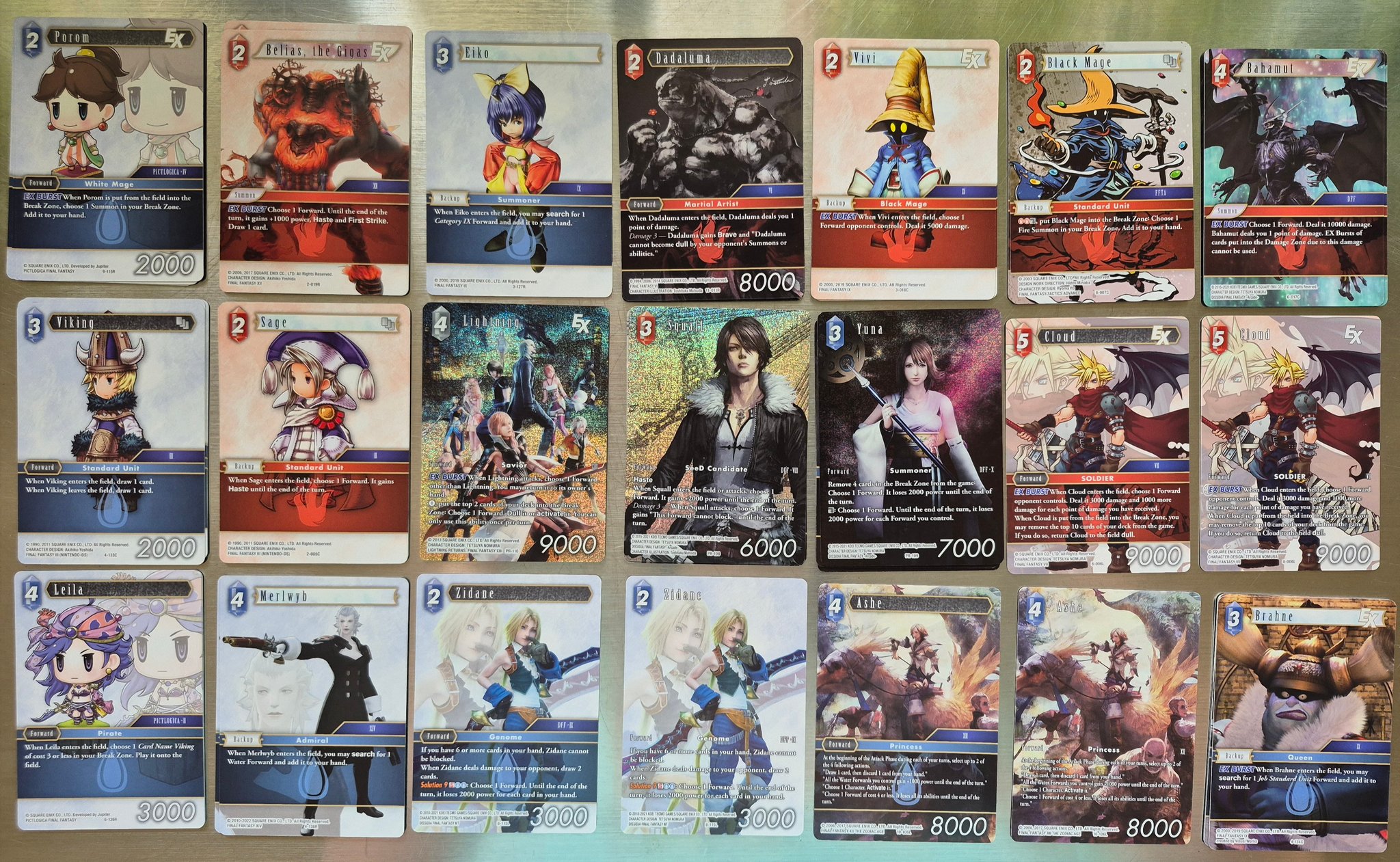 2022 Anniversary FF TCG box set pre-built deck contents