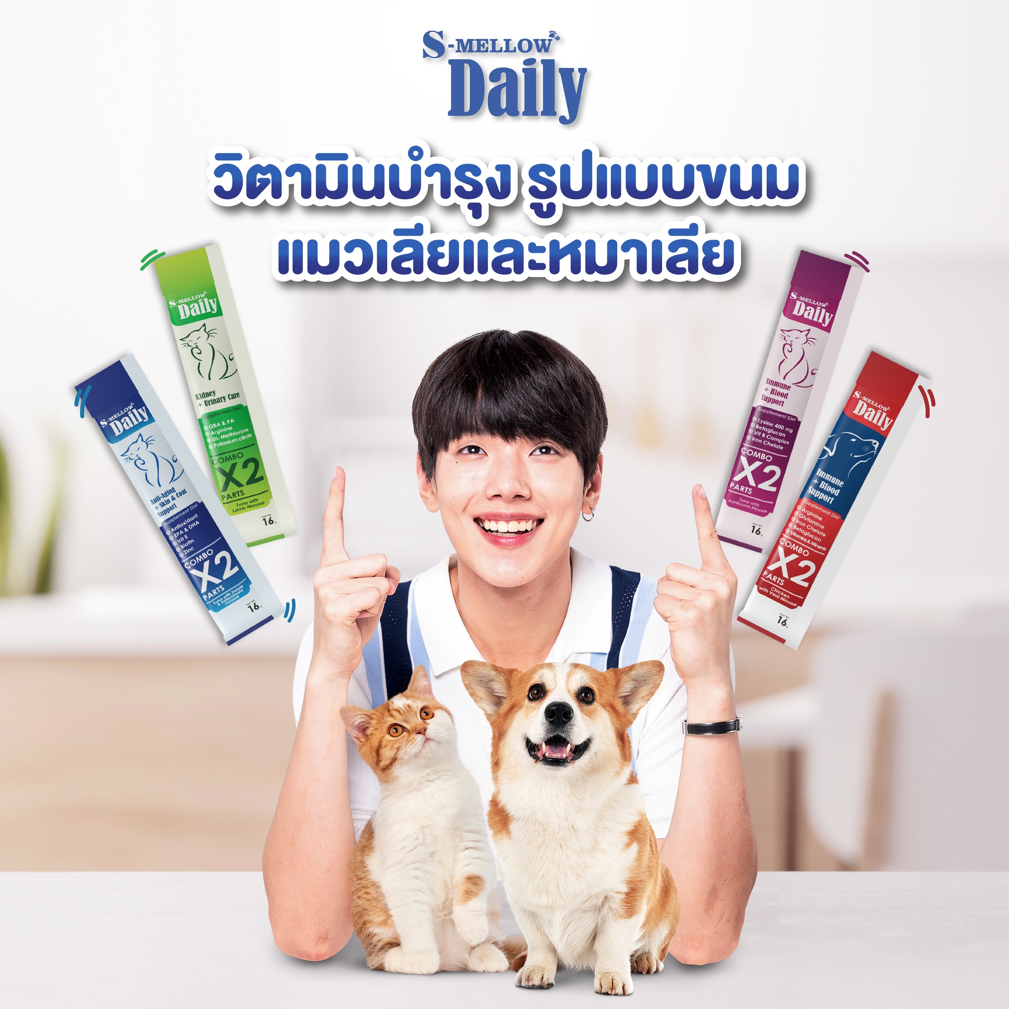 S-Mellow - วิตามินบำรุง รูปแบบขนม #ประโยชน์x2 #ไม่เค็ม 4...
