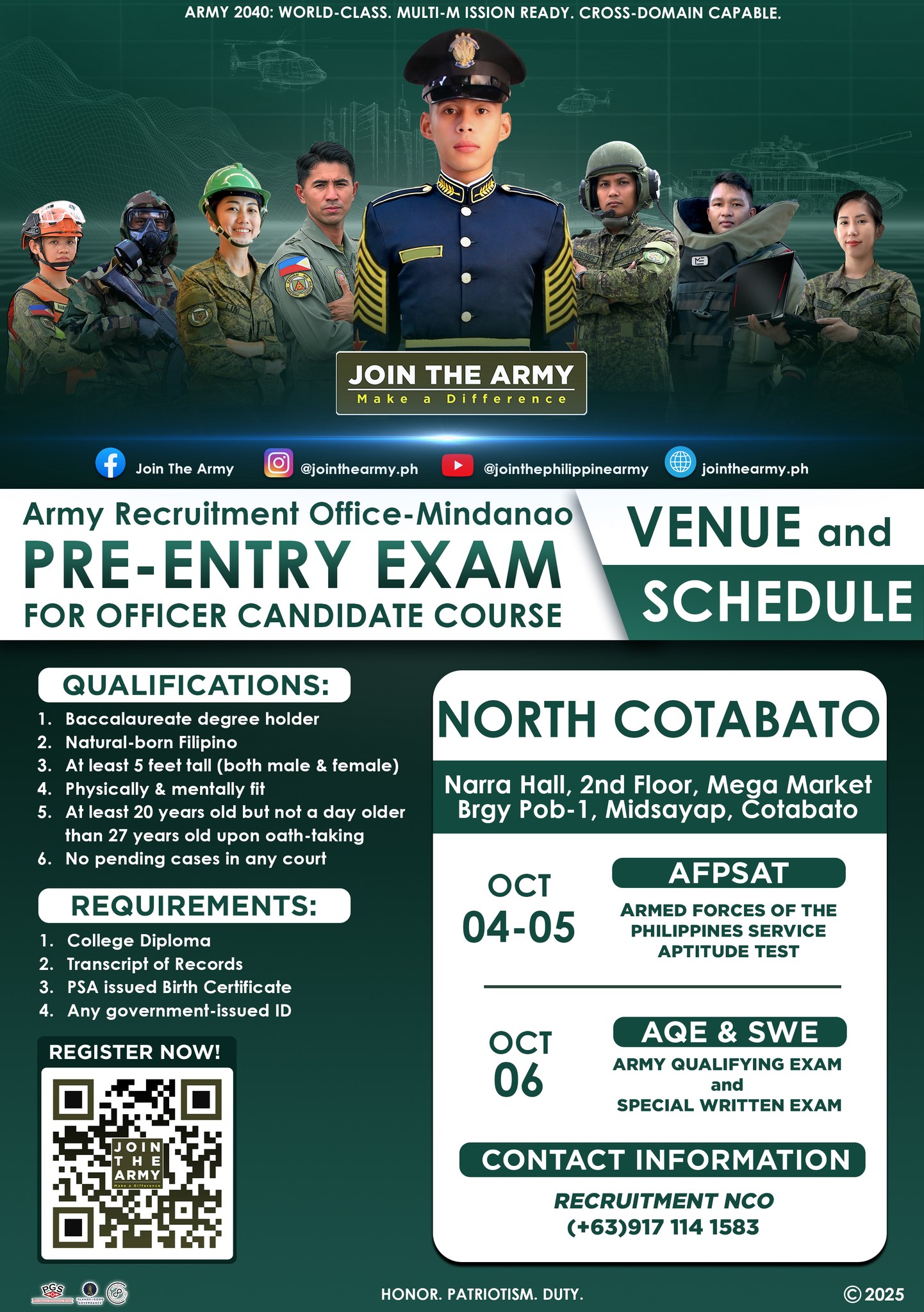 Peso Midsayap - 📢 ANNOUNCEMENT The Philippine Army... | Facebook