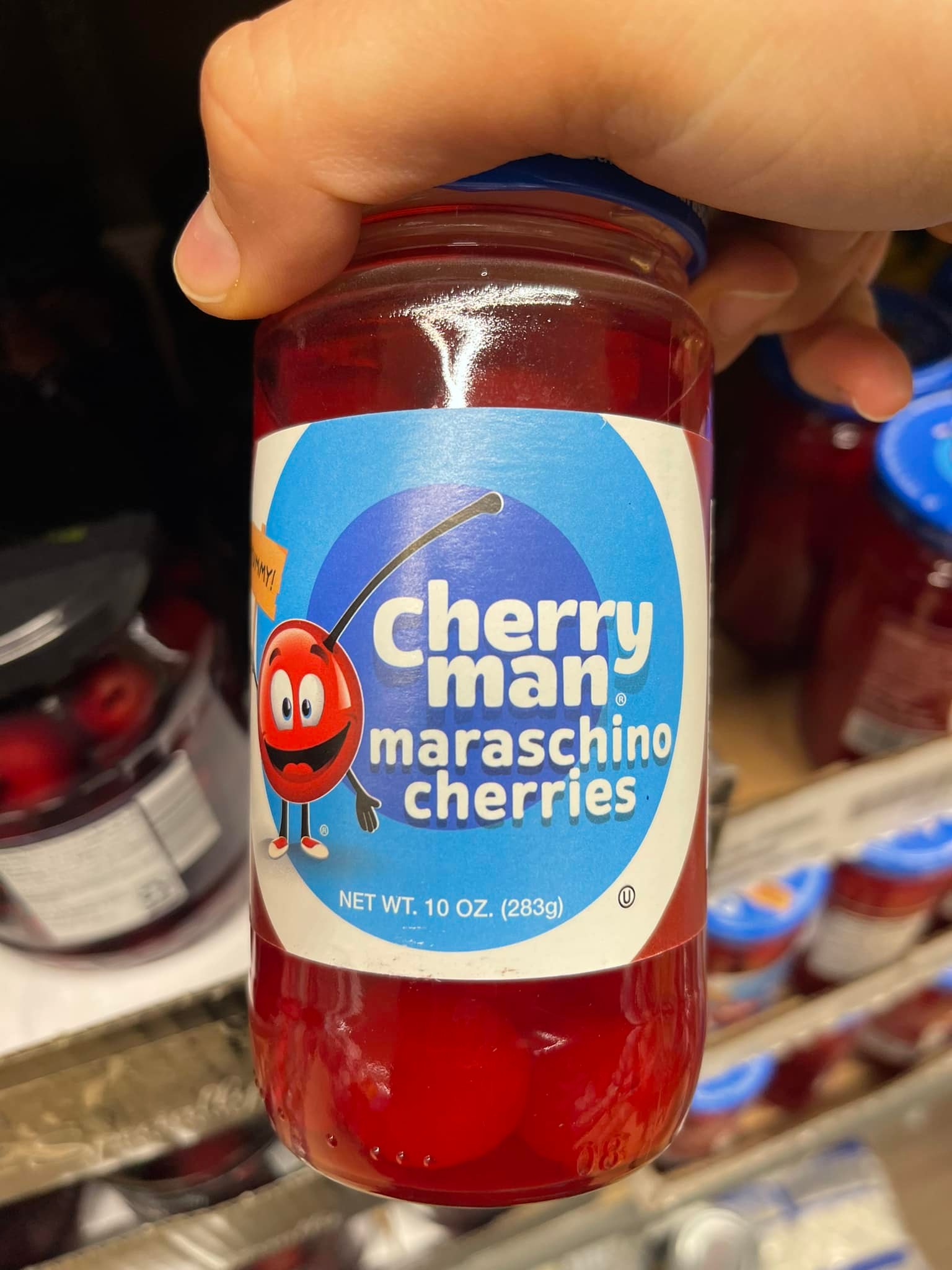 Dye-free cherries found at Aldi today