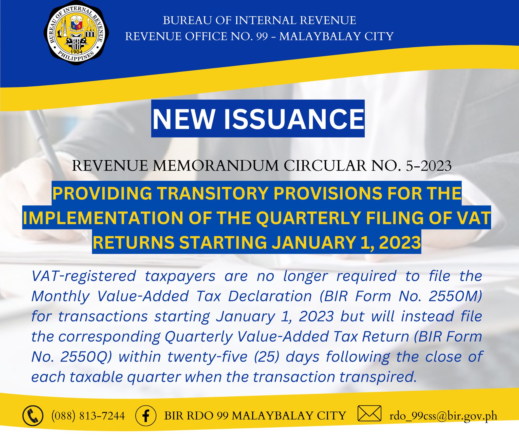 BIR RDO 99 Malaybalay City | Facebook