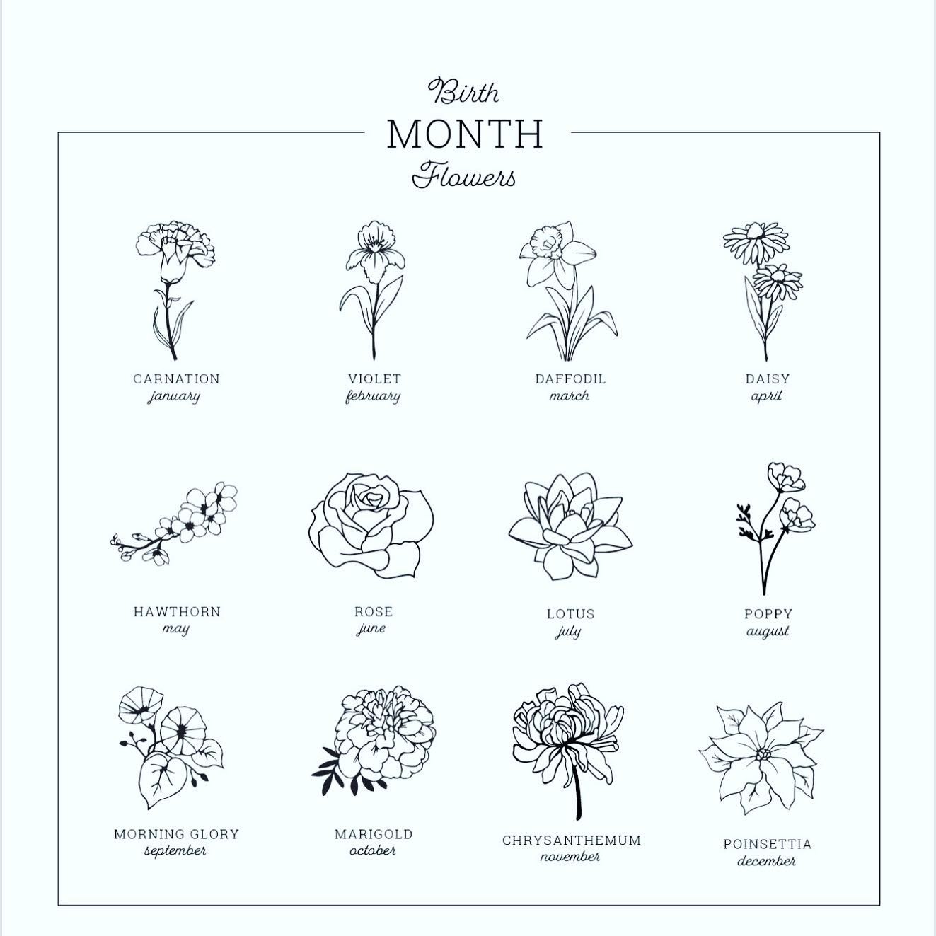 Fleur De Naissance Janvier Tatouage
