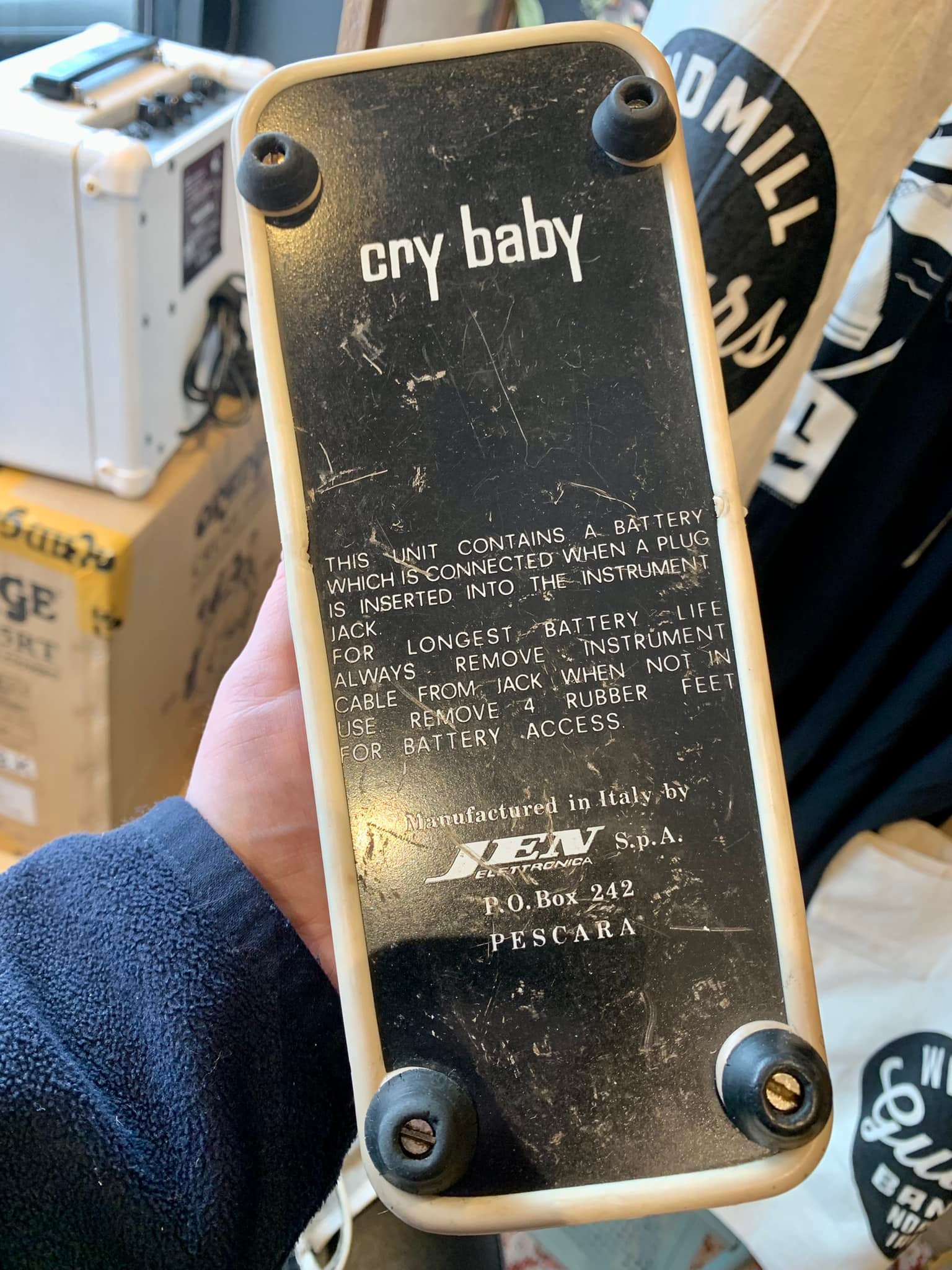 Jen Super Crybaby pedal restored with new red Fasel