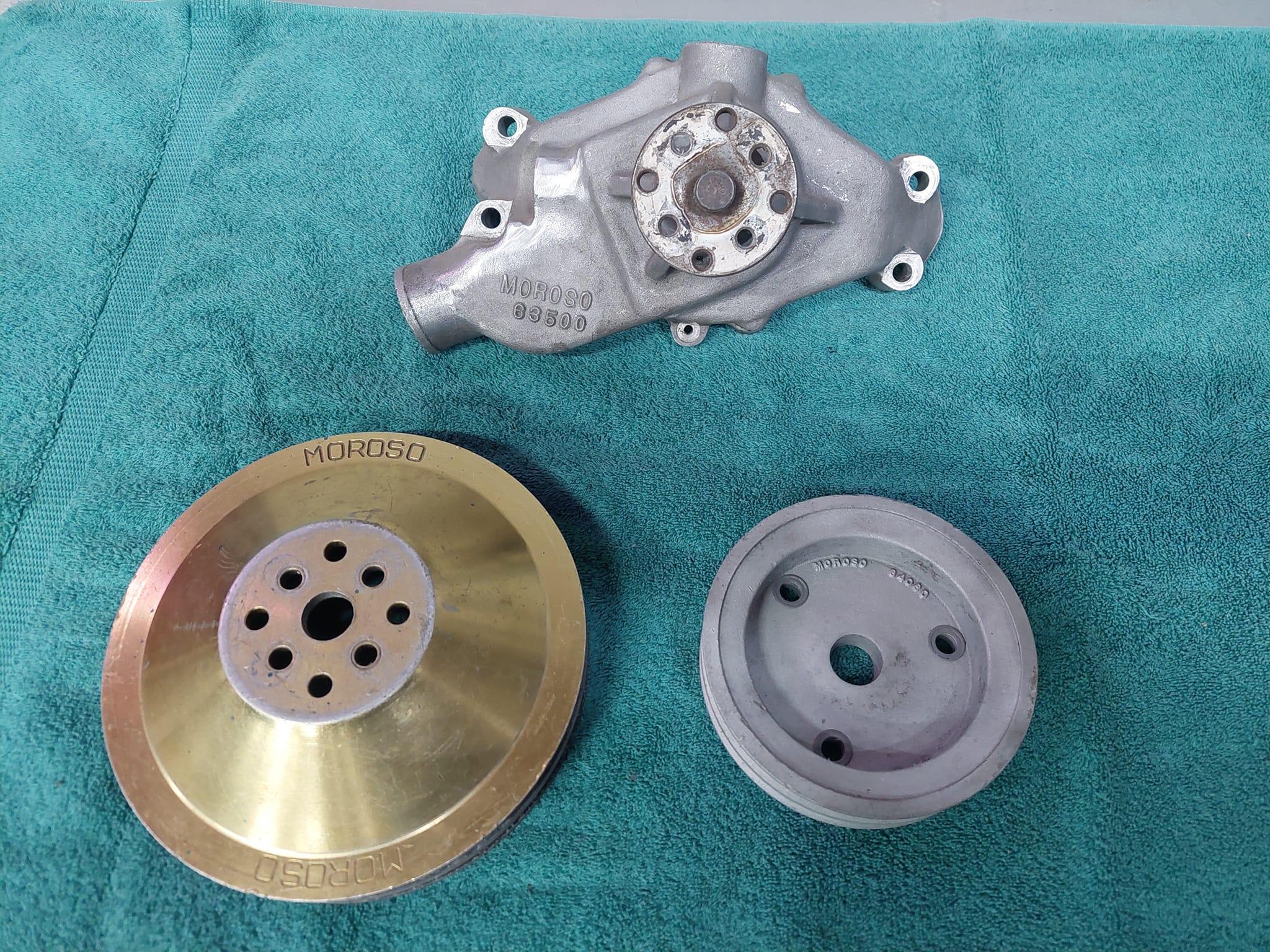 Speedmaster PCE239.1007 Fits Chevy SBC 350 Billet Aluminum Short Water Pump Swp 1 Groove Crank Pulley