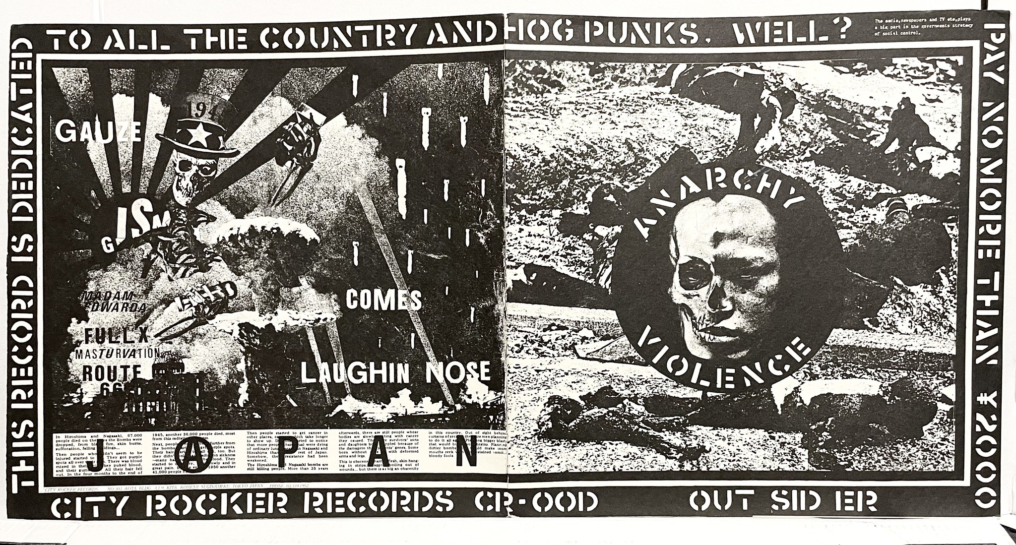 v/a outsider - lp, 1982. city rocker records
