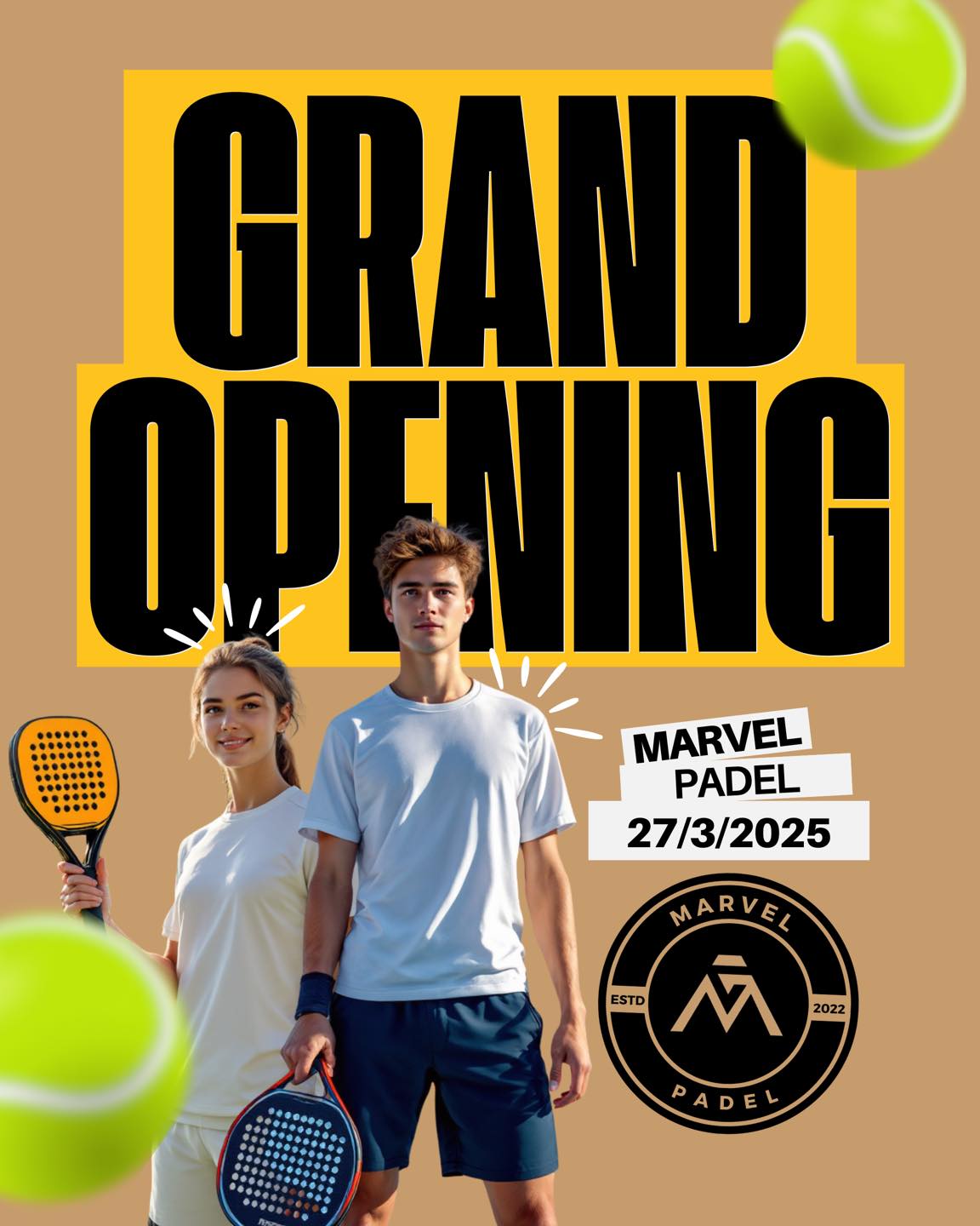 Marvel - 🎾 GRAND OPENING ALERT! 🎾 Join us for the grand opening of ...
