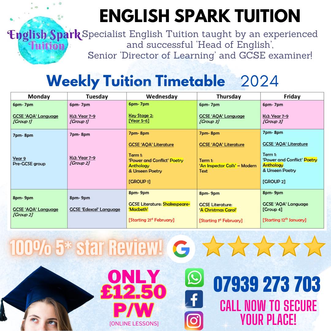 English - ⭐️ New English Tuition classes starting Monday 8th January! ⭐ ...