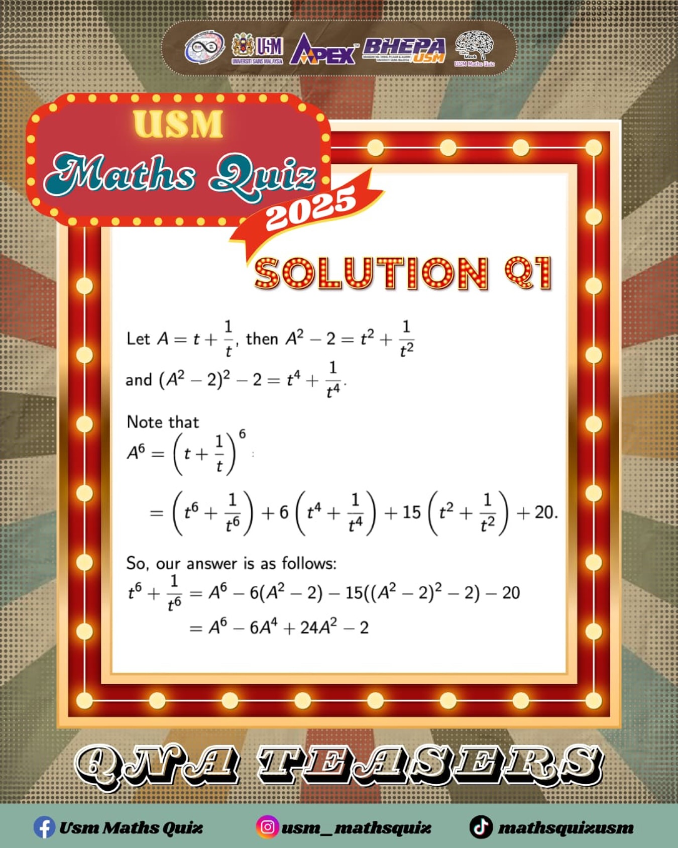 USM - 🧠 USM Maths Quiz 2025: Answer Reveal! 🔢 Did you crack the ...