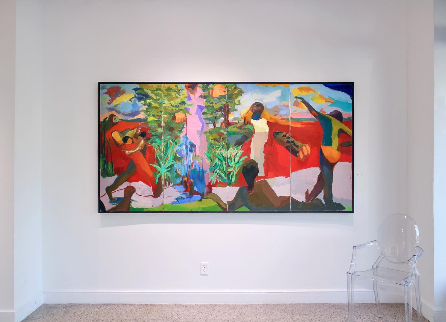Installation preview of new paintings from Yuriko Shirou Yuriko