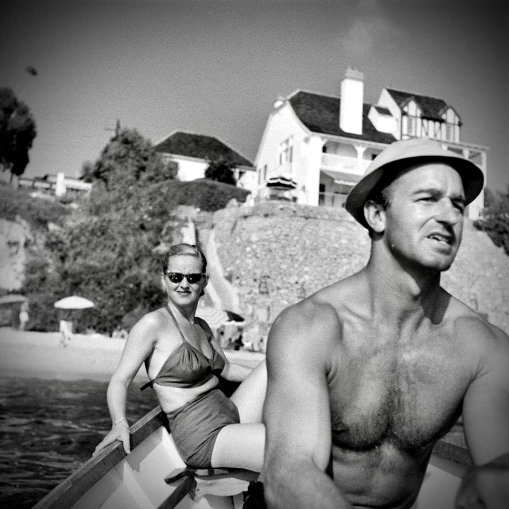 Bette Davis and her third husband, Grant Sherry, Laguna Beach, 1947
