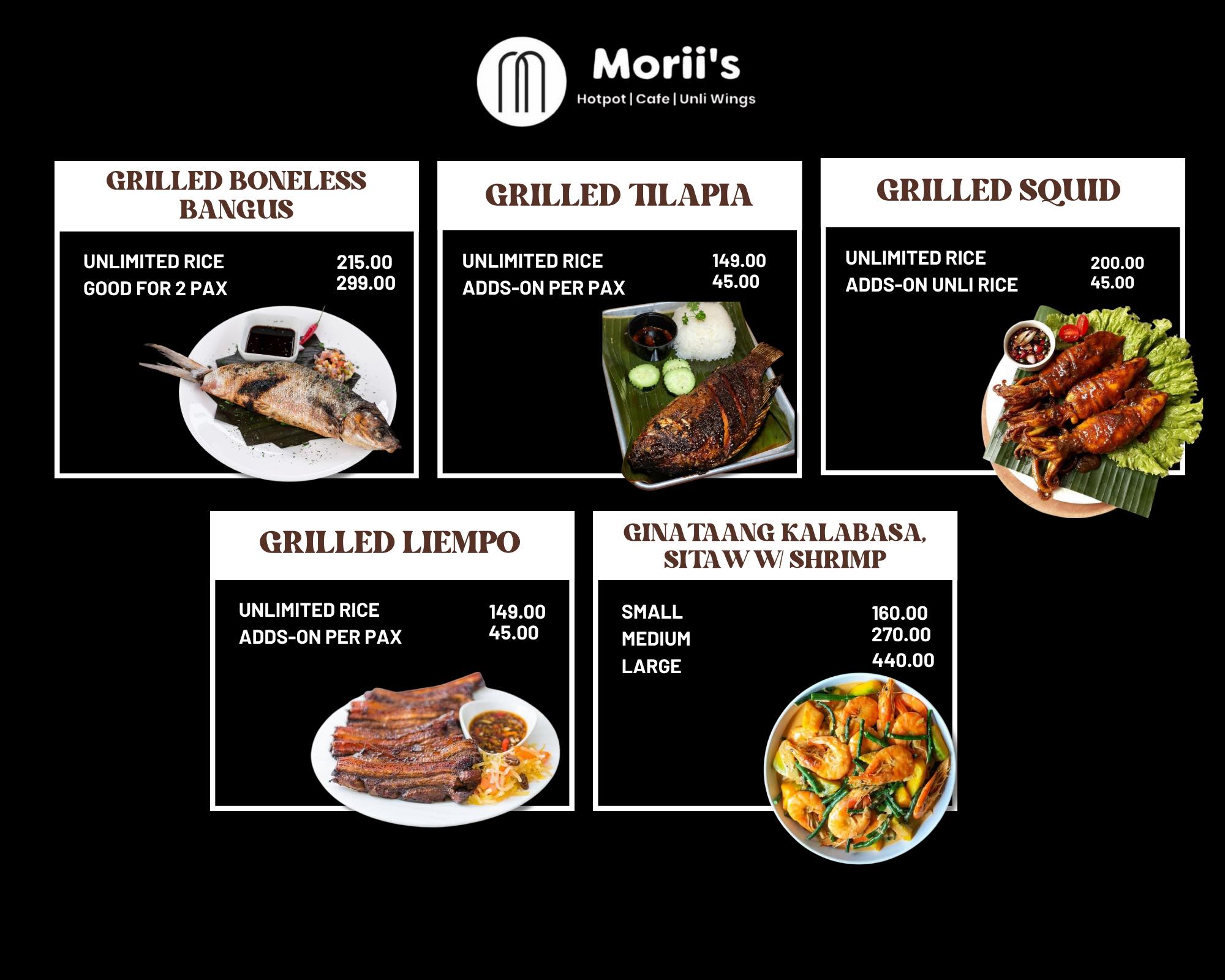 Morii’s - NEW MENU ALERT at Moriis! Now available for DINE-IN and ...