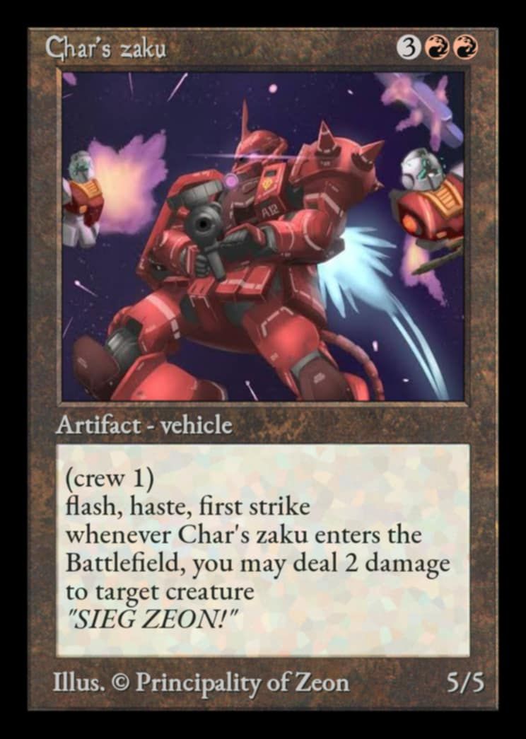 gundam mtg cards Basic Lands - Vol I Exclusive single card featuring Gundam Lfrith from the Newtype Rising series Custom Gundam Deathscythe Hell card