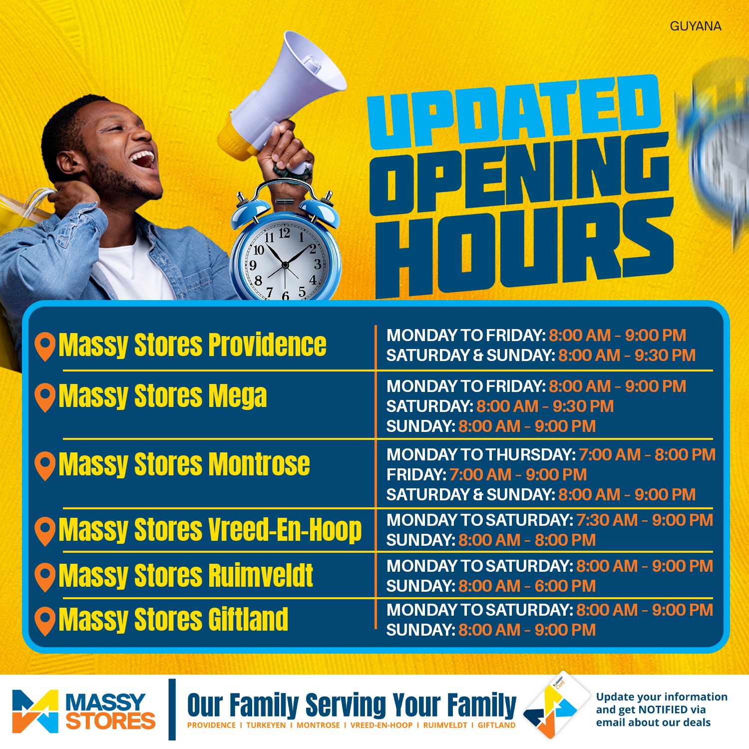 🕒 Massy Stores Operating Hours 🛒... - Massy Stores Guyana | Facebook