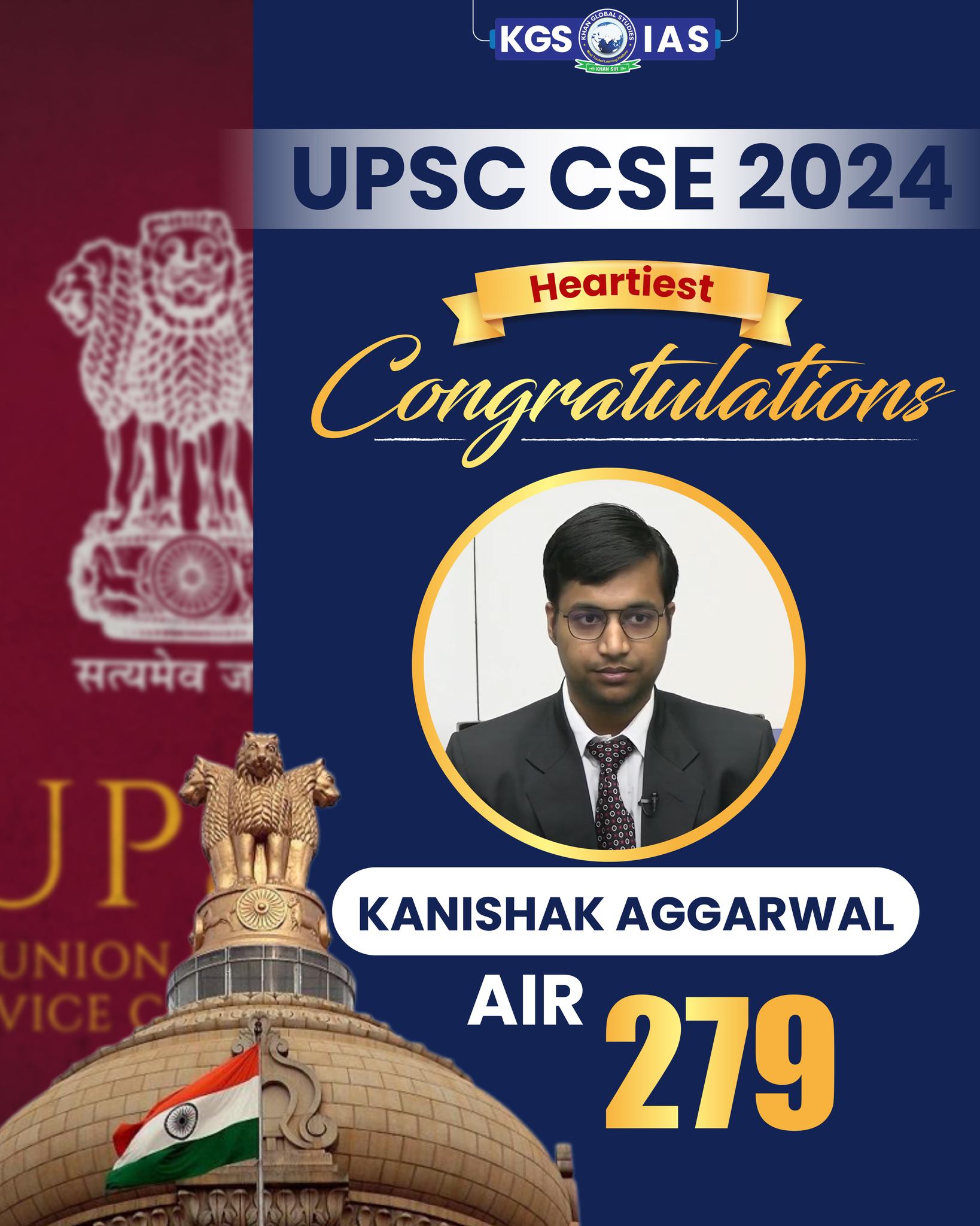 Khan - Congratulations Kanishak Aggarwal for conquering the UPSC CSE ...