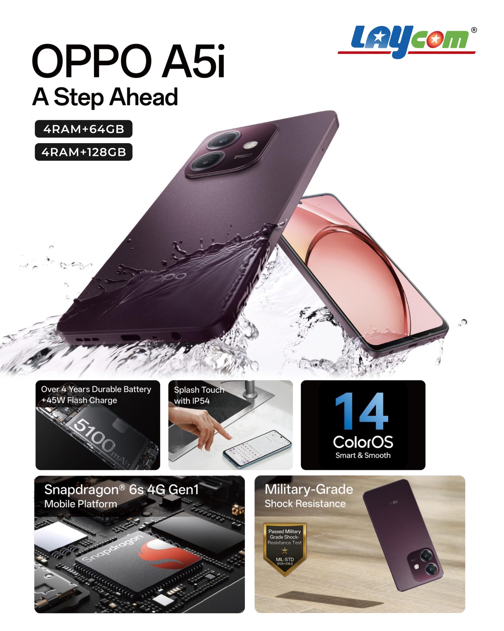 Laycom - 💥 𝗢𝗣𝗣𝗢 𝗔𝟱𝗶 - 𝗔 𝗦𝘁𝗲𝗽 𝗔𝗵𝗲𝗮𝗱! 💥 📱 Smooth performance. Long ...