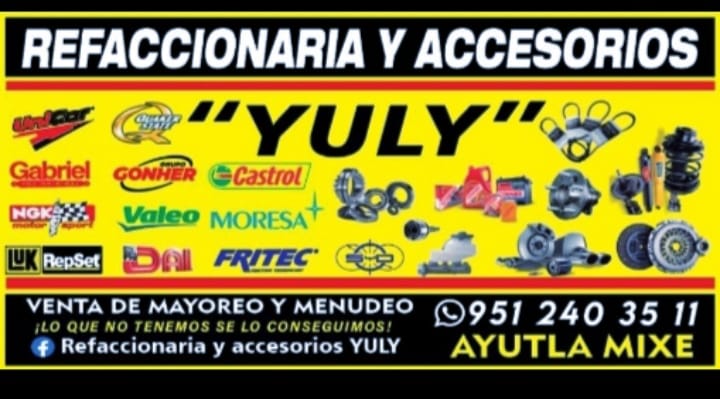 Refaccionaria y accesorios YULY | San Pedro y San Pablo Ayutla