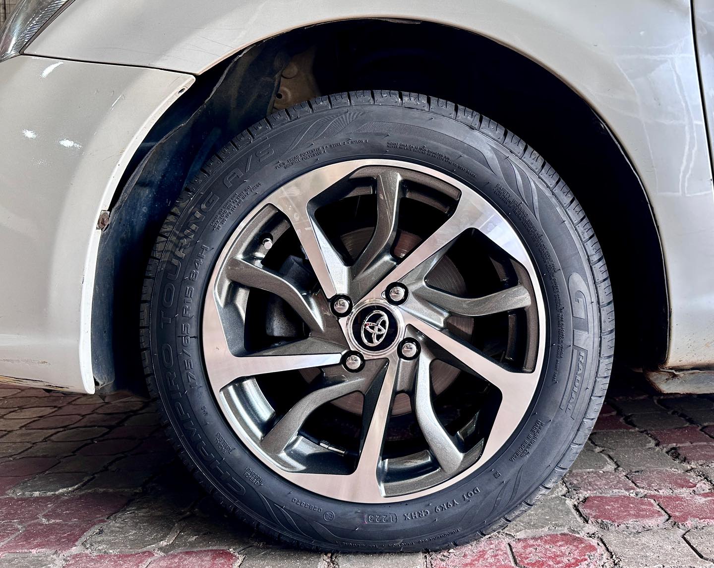 Custom Wheels - Toyota Axio fitted with 15” Alloywheels