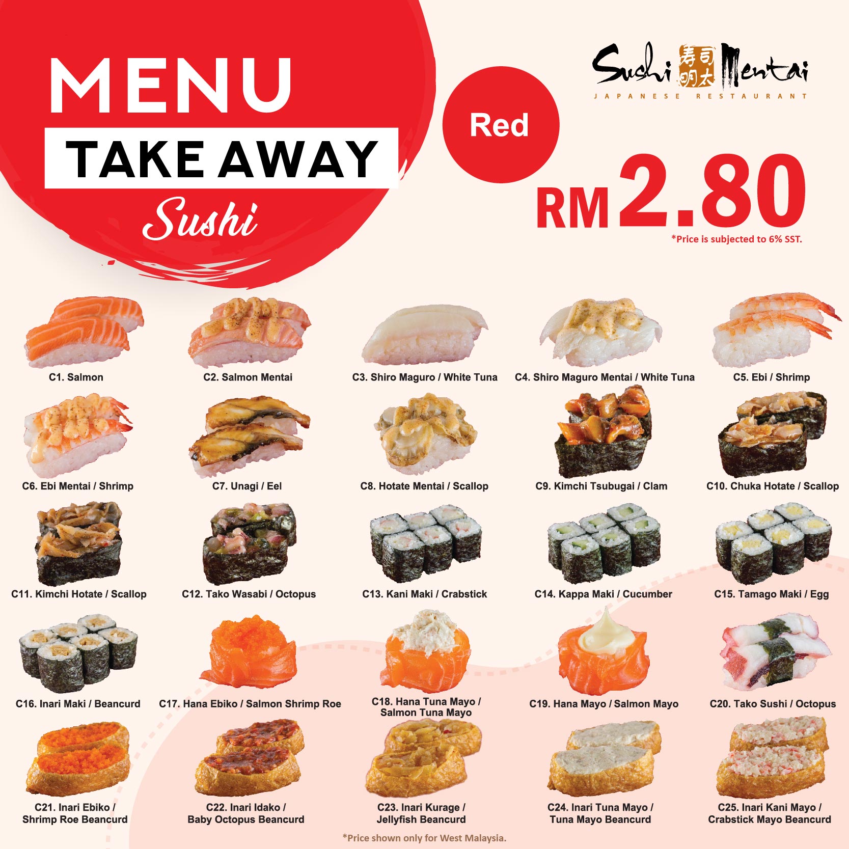 We Are Now Available For Sushi Mentai Taman Megah Pj Facebook
