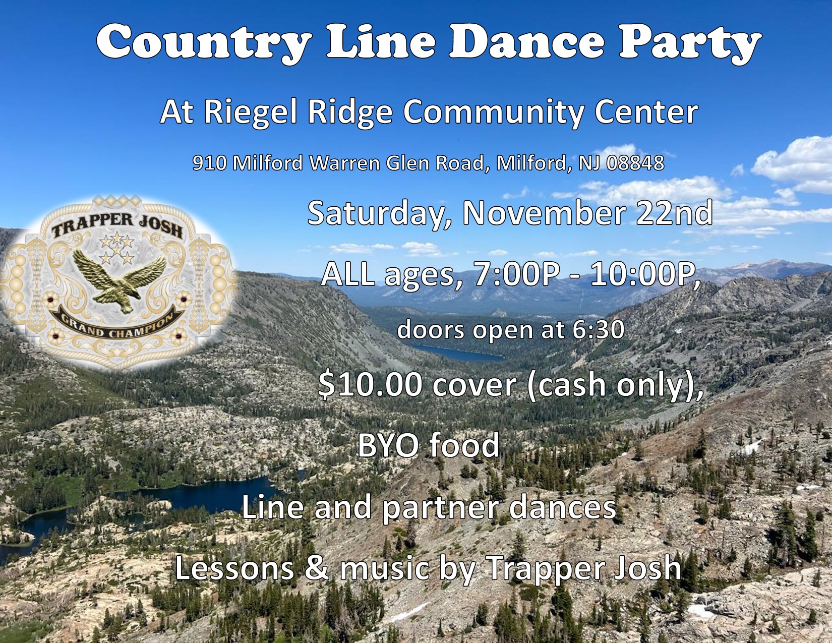 Country Line Dance Party at Riegel Ridge Community Center