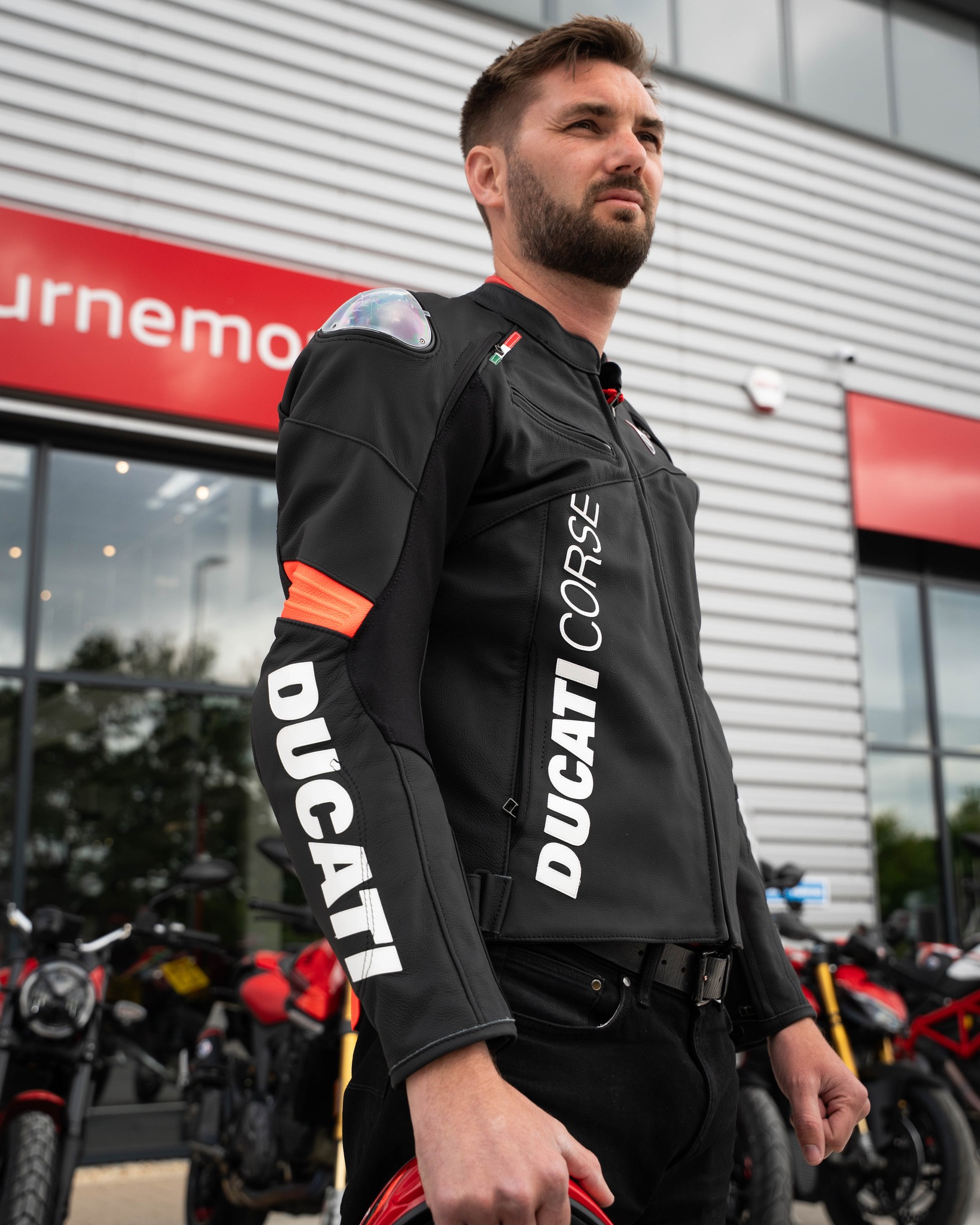 Pete is back modeling the Ducati Corse C6 Jacket 😎 We have an