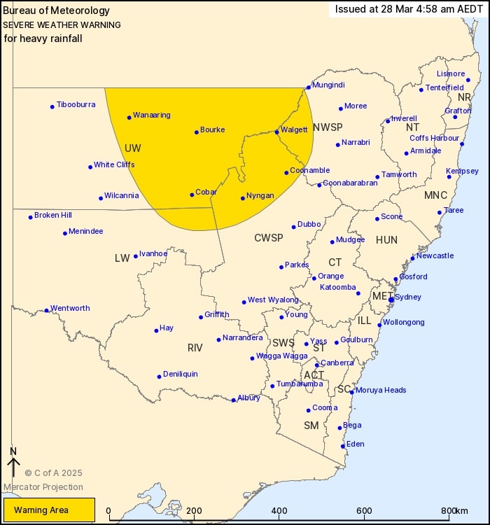 Tamworth Regional Weather - Severe Weather Warning for HEAVY RAINFALL ...