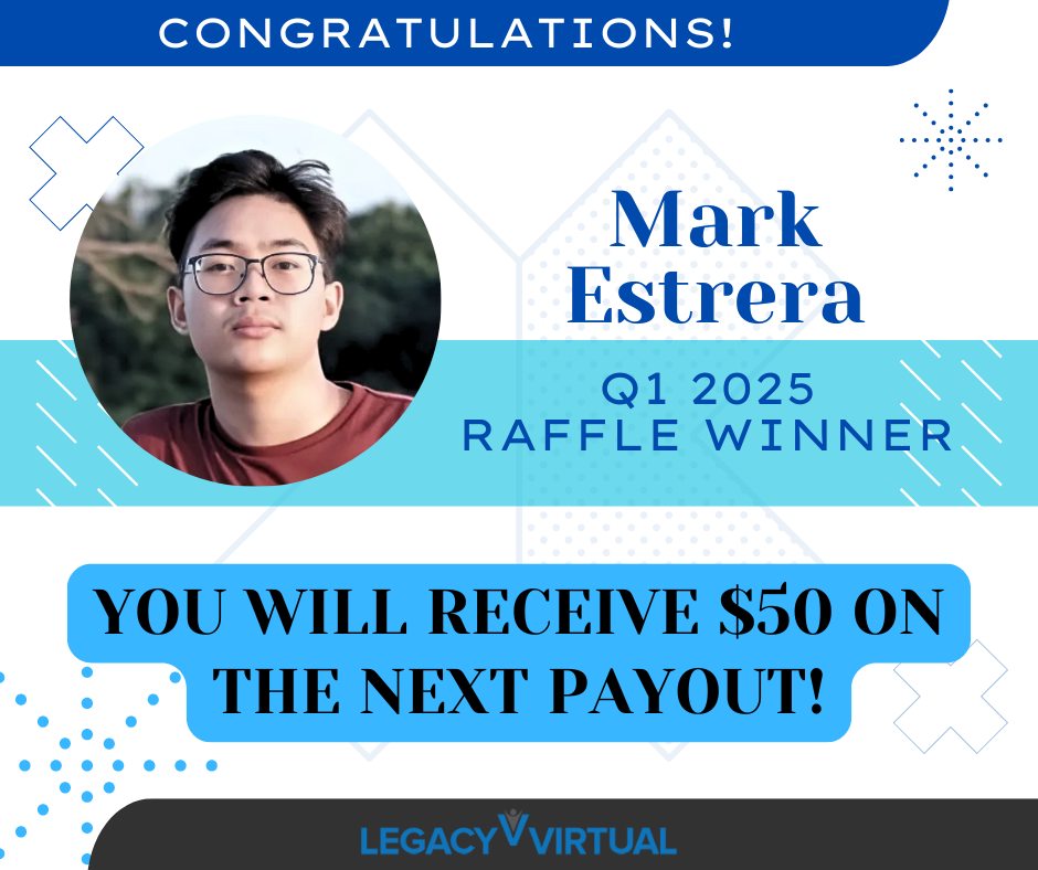 Legacy - Let's give a big round of applause to Mark Estrera, our Q1 ...