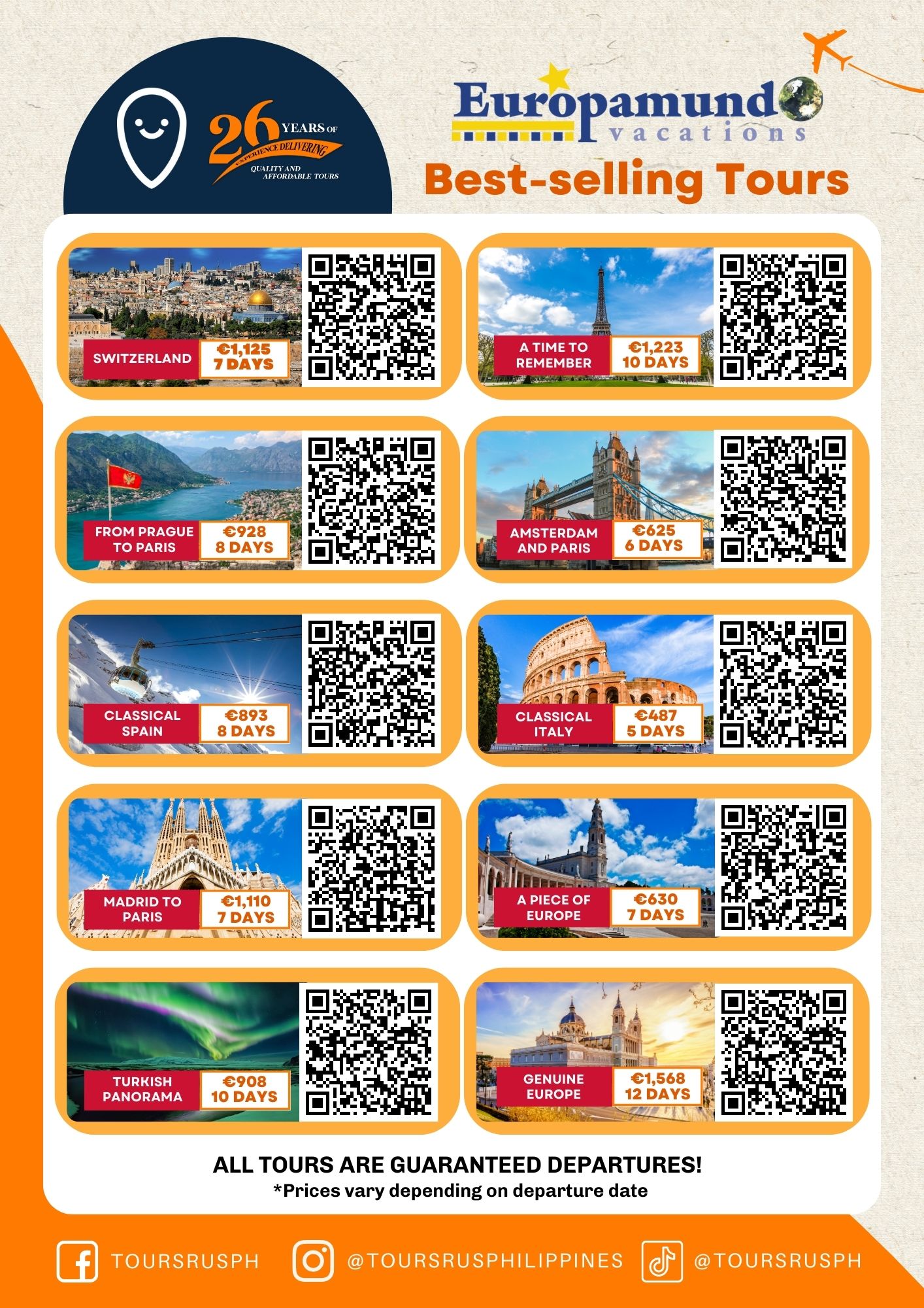 Tours R' Us - Europamundo Sale is here! 📣 Get 5% discount... | Facebook
