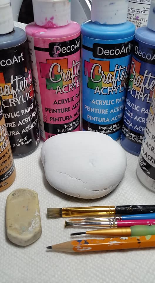 Rocan - What you'll need. Once again I base coated my rock white so ...