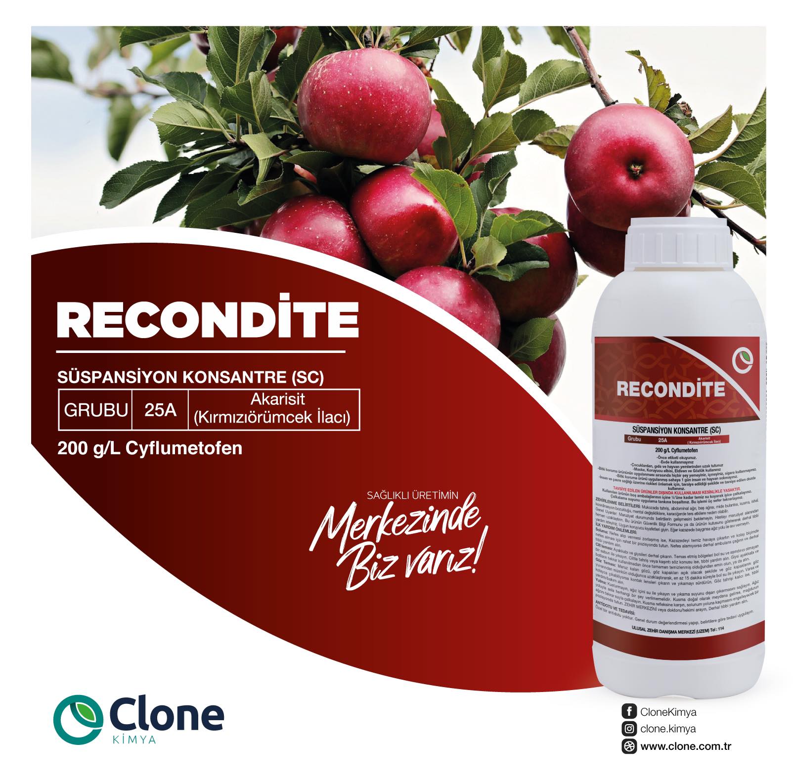 Clone Kimya - RECONDİTE 200 GR/LT CYFLUMETOFEN SAĞLIKLI... | Facebook