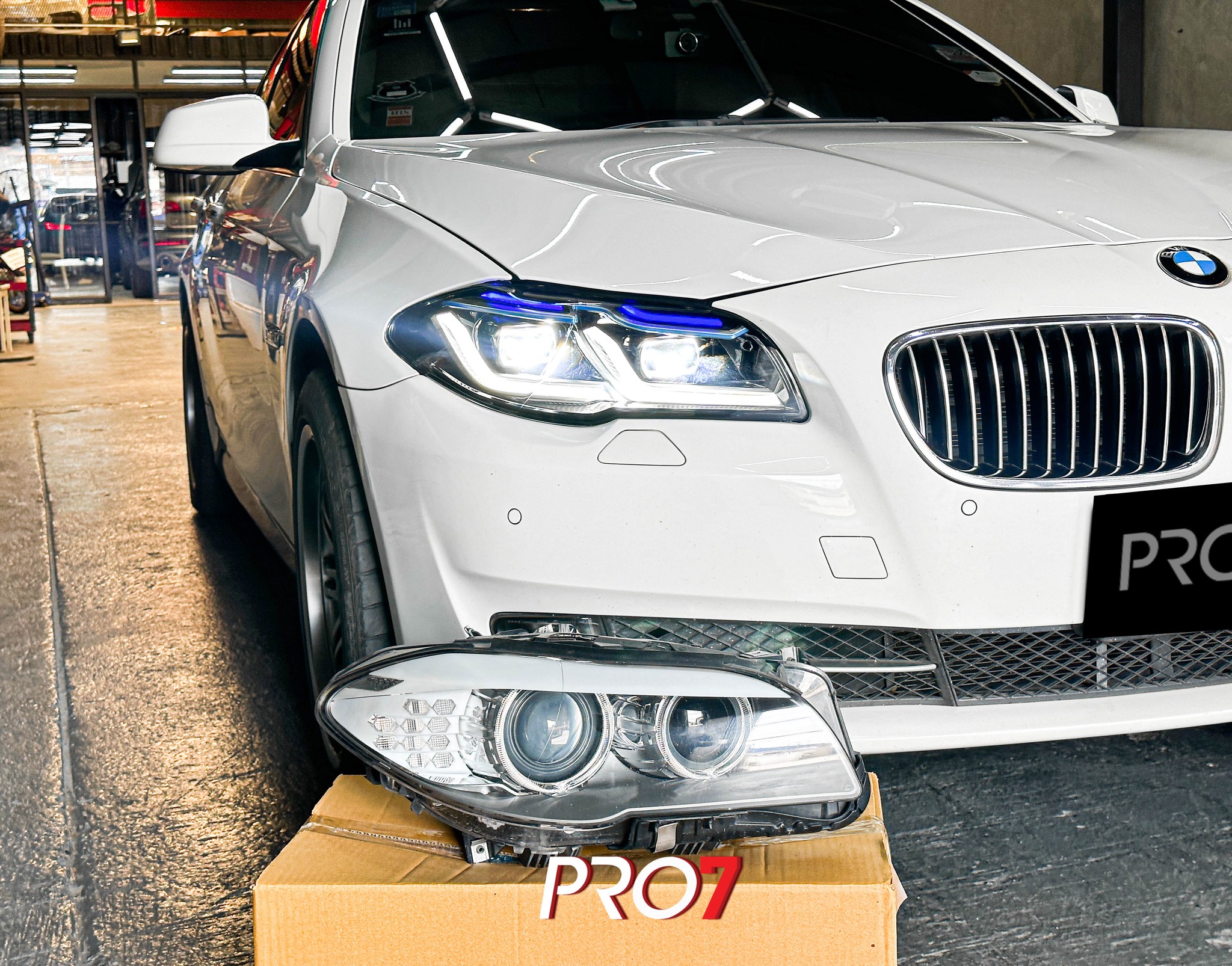 🎉BMW F10 (G30 Stlye) จัดให้ตามคำเรียกร้อง อัพเกรดไฟหน้าใหม่ Pro7รับ