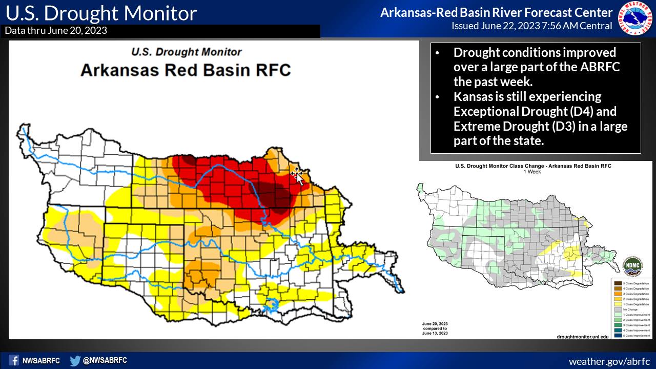The latest Drought Monitor shows continued improvement in conditions ...