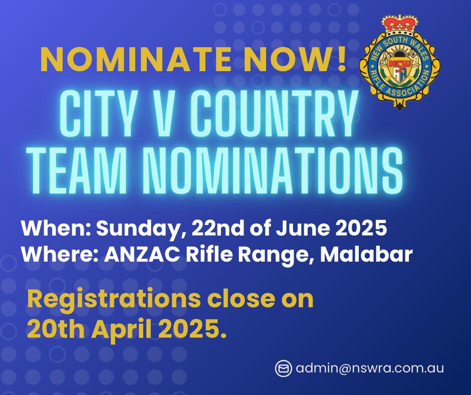NSW - This is a reminder that nominations for the City v Country Teams ...