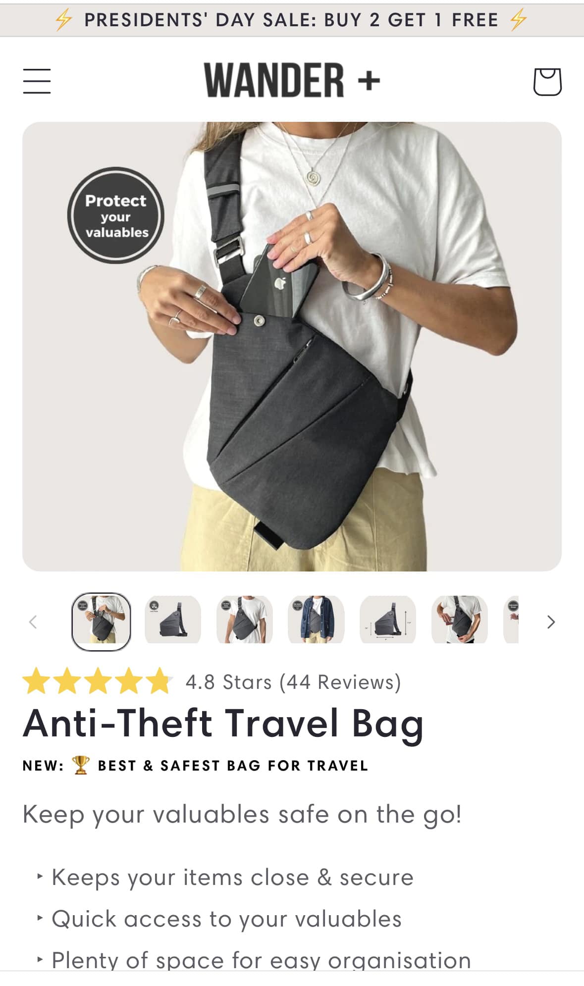 cross body bag for travel for men resistant to cutting The Foldie Foldable Crossbody Bags Women & - Anti-Theft RFID-Safe Fanny Pack with Smart Lockable Zippers and Cut- Strap making it easy to wear discreetly under a jacket or over a top Peicees Small Sling Bag For