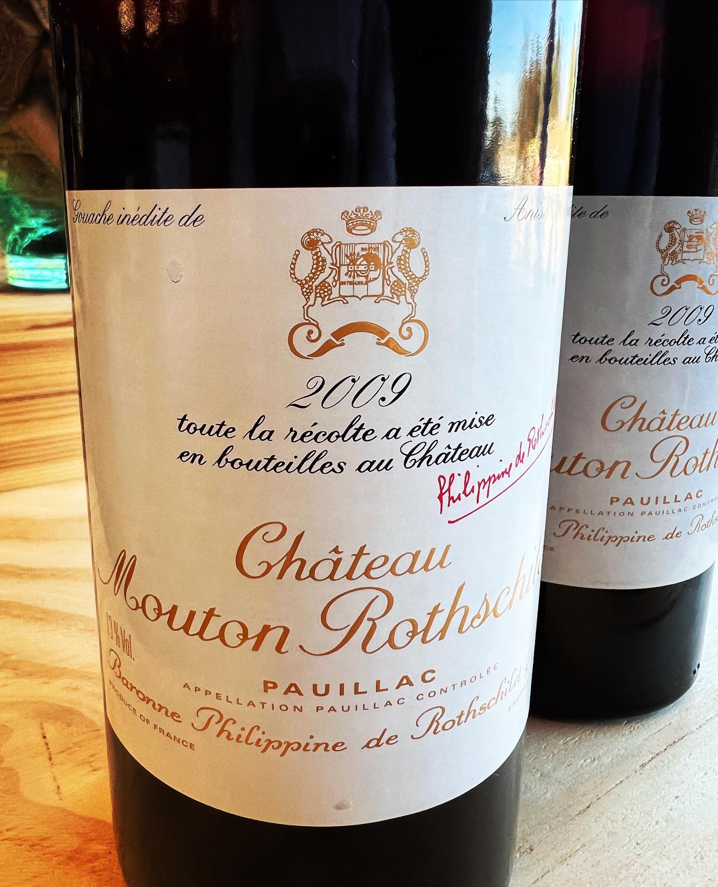 Here are some wine labels designed for Chateau Mouton Rothschild