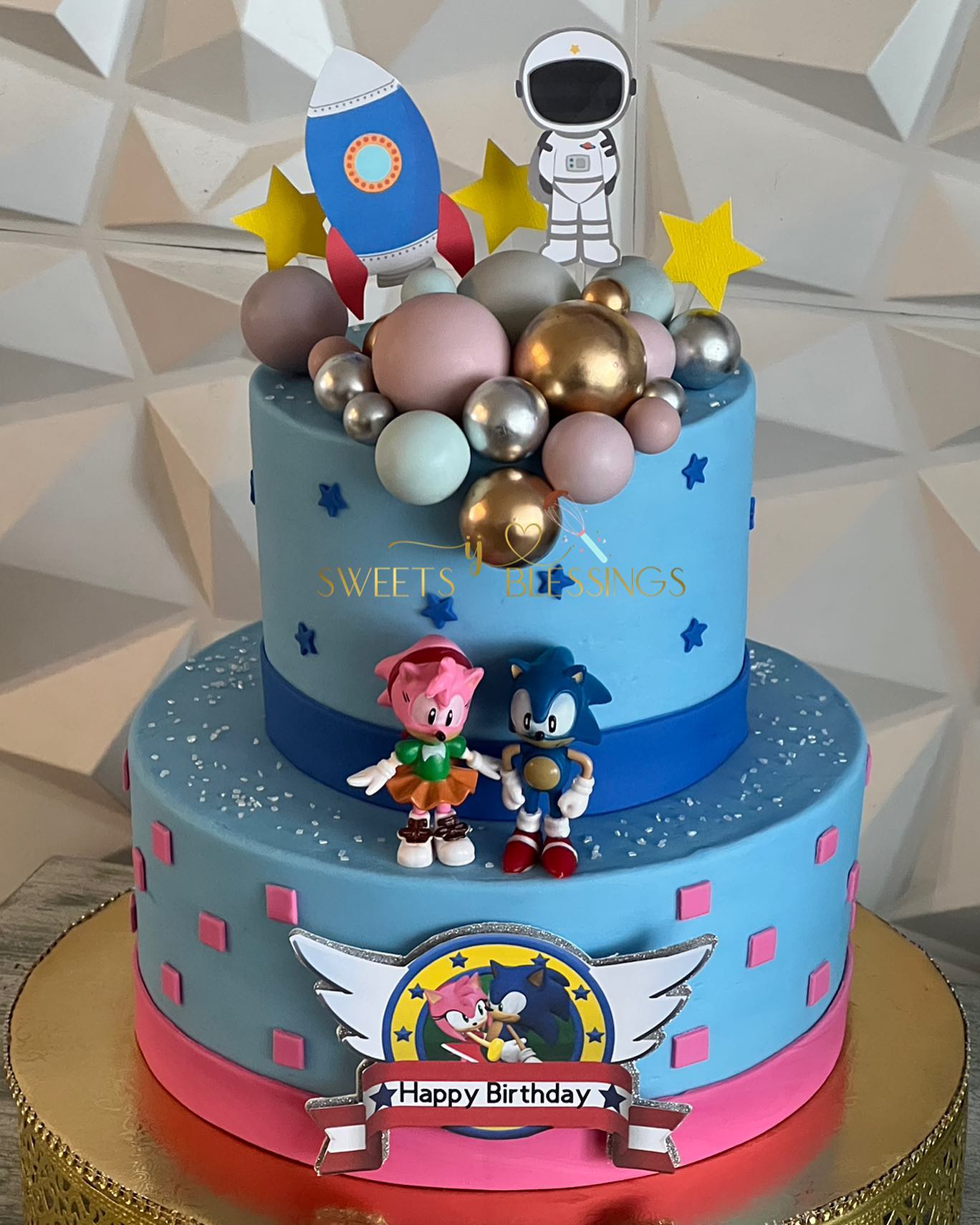 Sweet Blessings - ~~>>🧑‍🚀 Sonic & Amy Rose Birthday Cake...