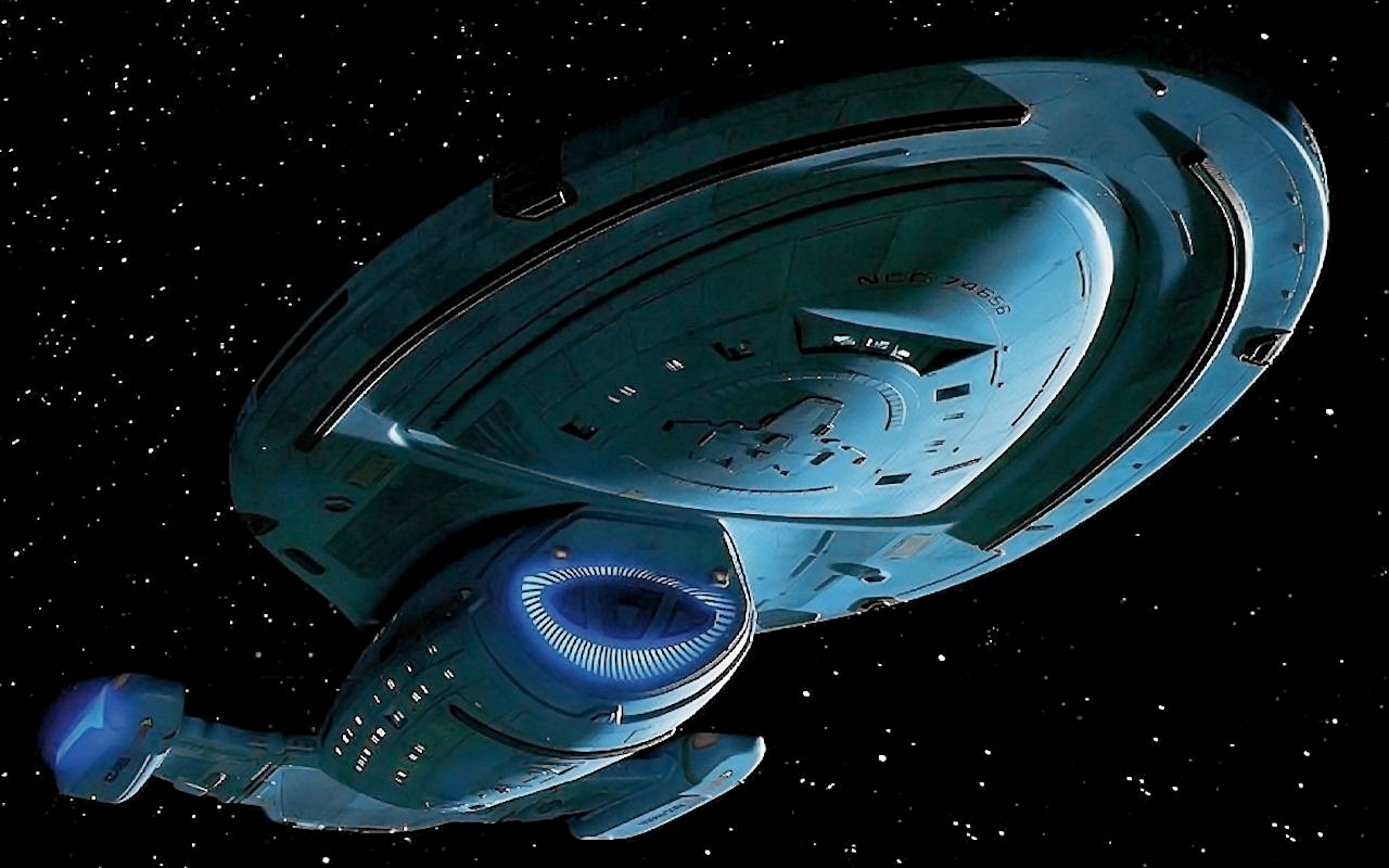 1995 Franklin Mint USS Voyager NCC-74656 pewter model