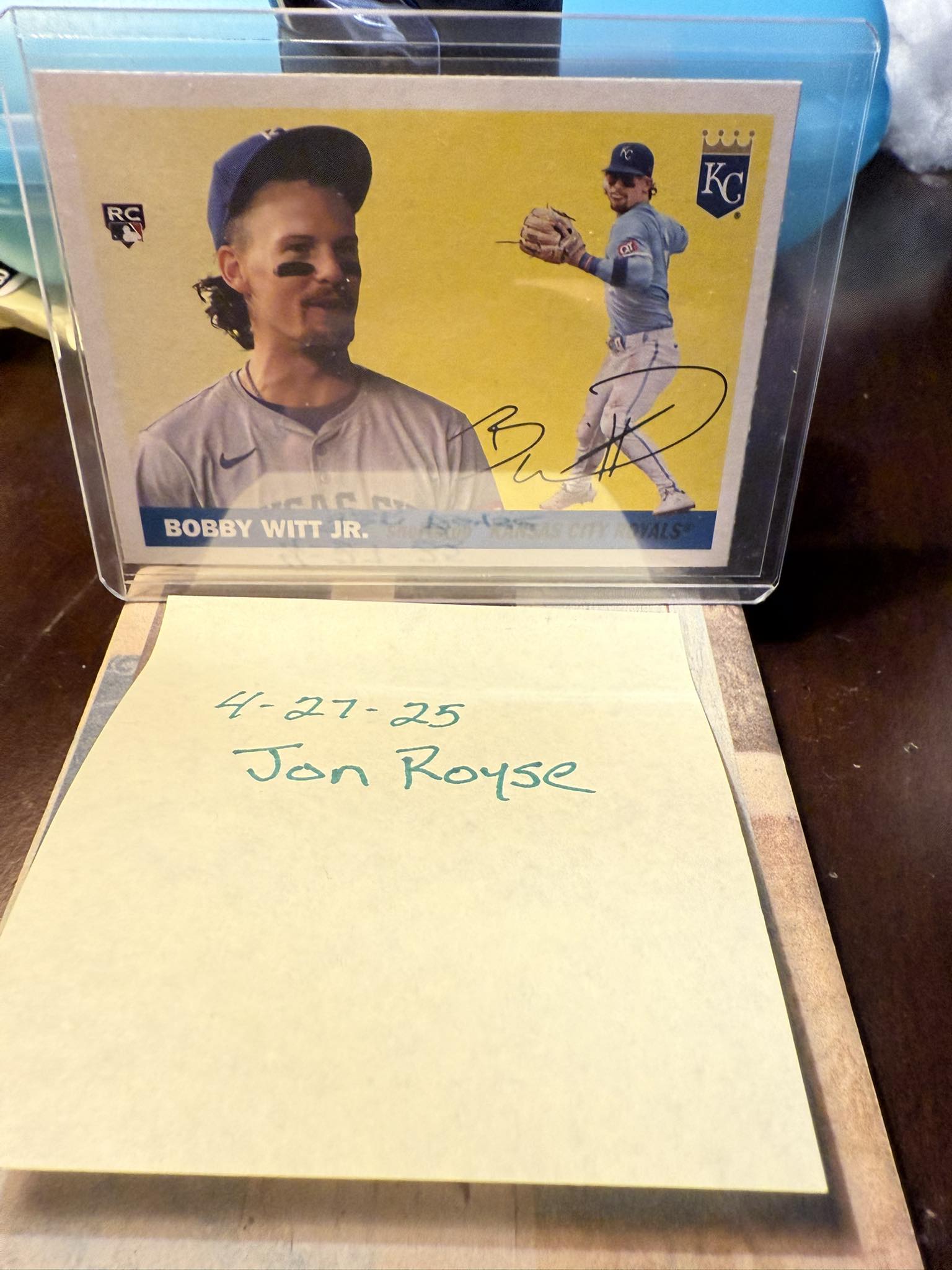 Whose autograph is on the 2025 Panini Select Bobby Witt Jr card?