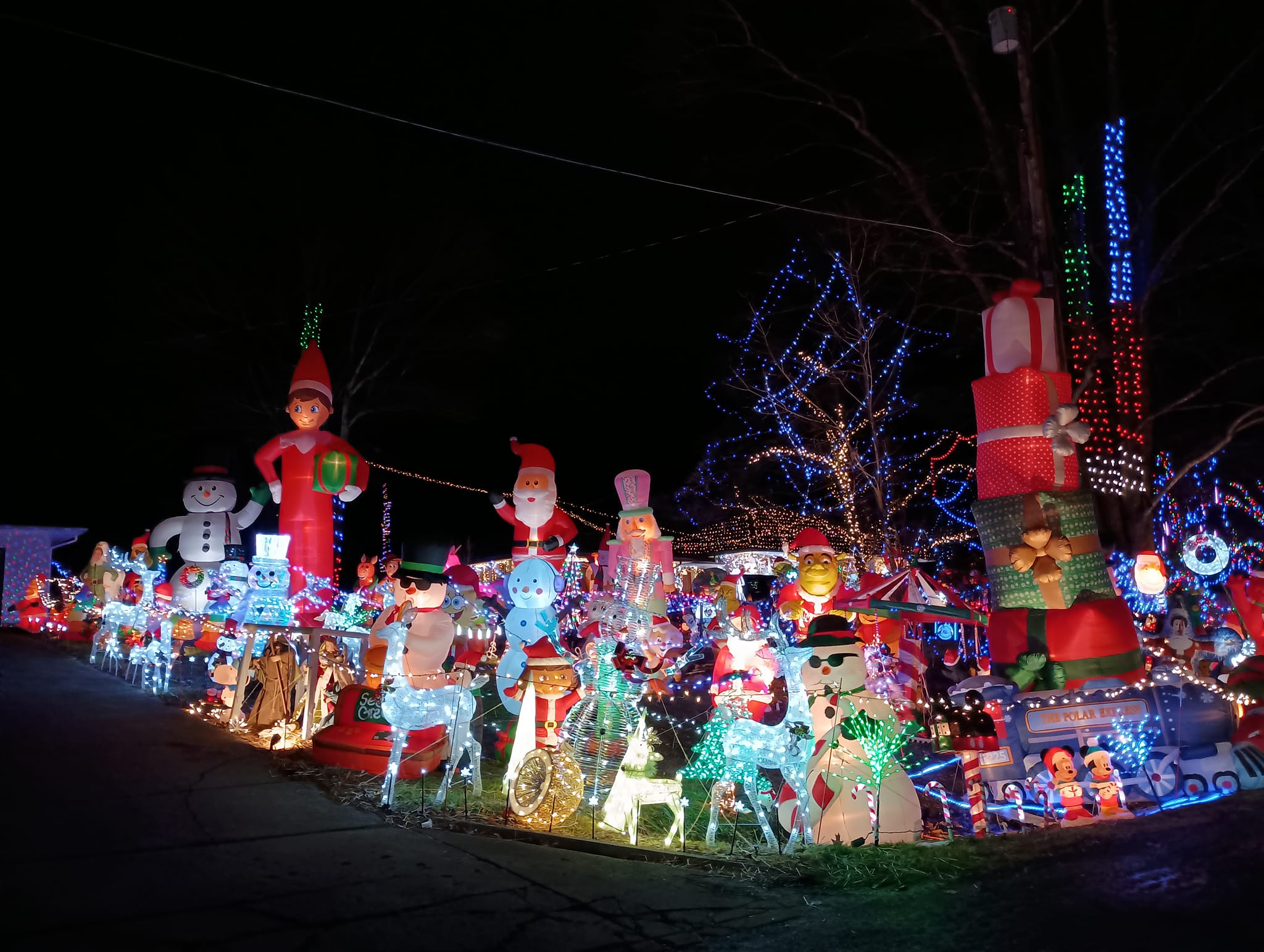 Jacob Latessa's Christmas display on Wood Ave in Boardman, OH