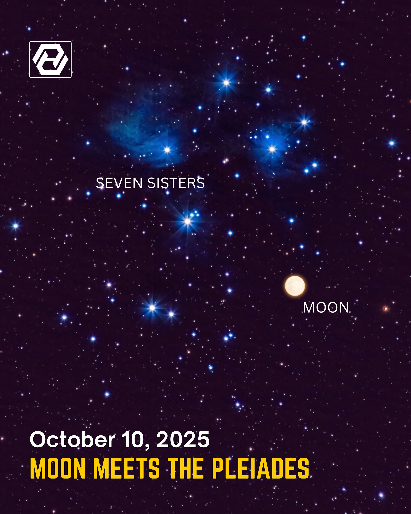 AyE - 🌙 October 10, 2025 – The Moon Meets the Pleiades 🌙 A dazzling ...