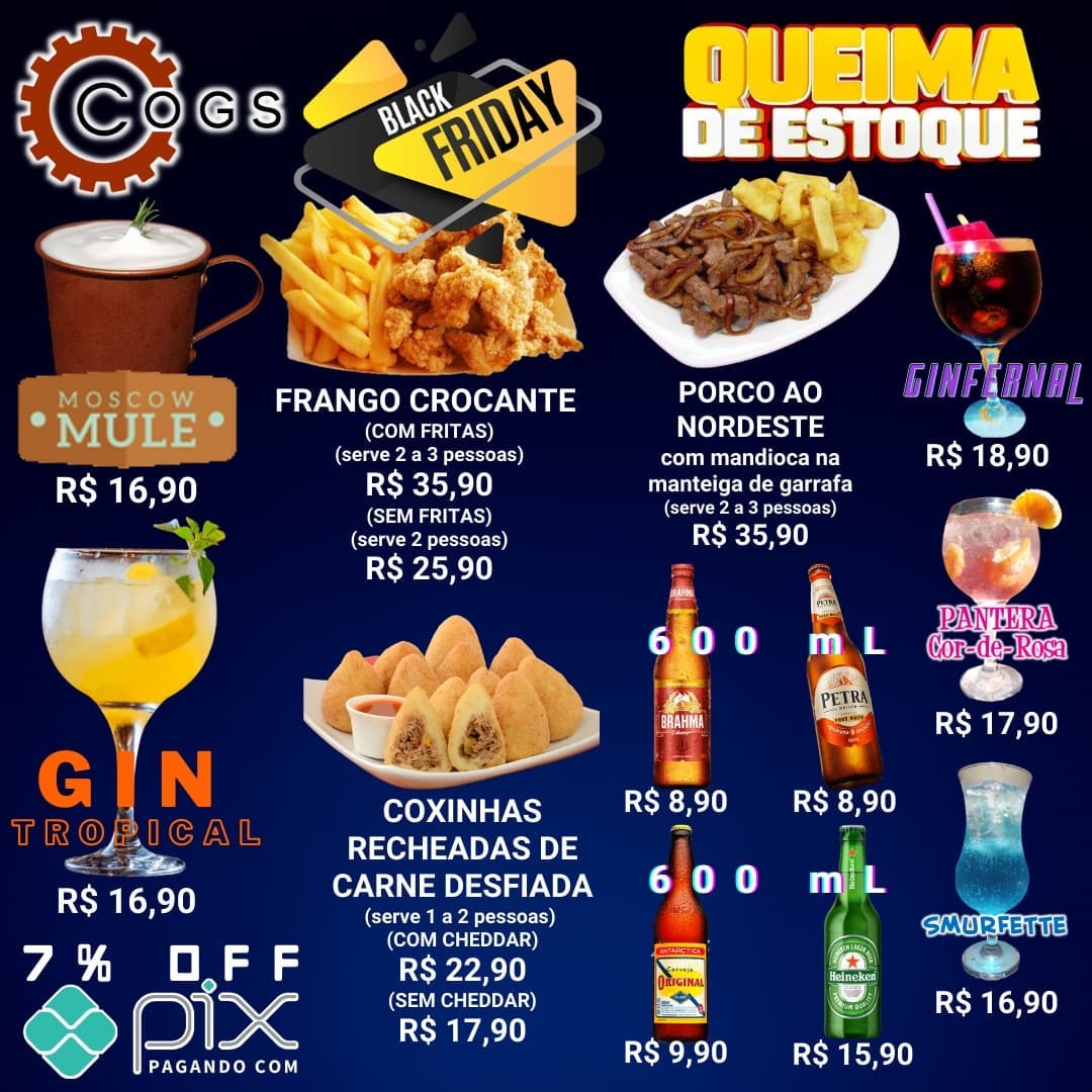 Cogs Bar e Restaurante | Belo Horizonte MG