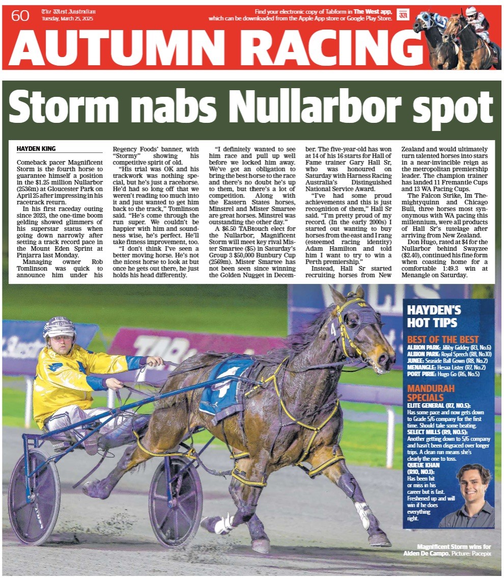 The 2025 $1.25million TABtouch... - Racing WA Harness | Facebook