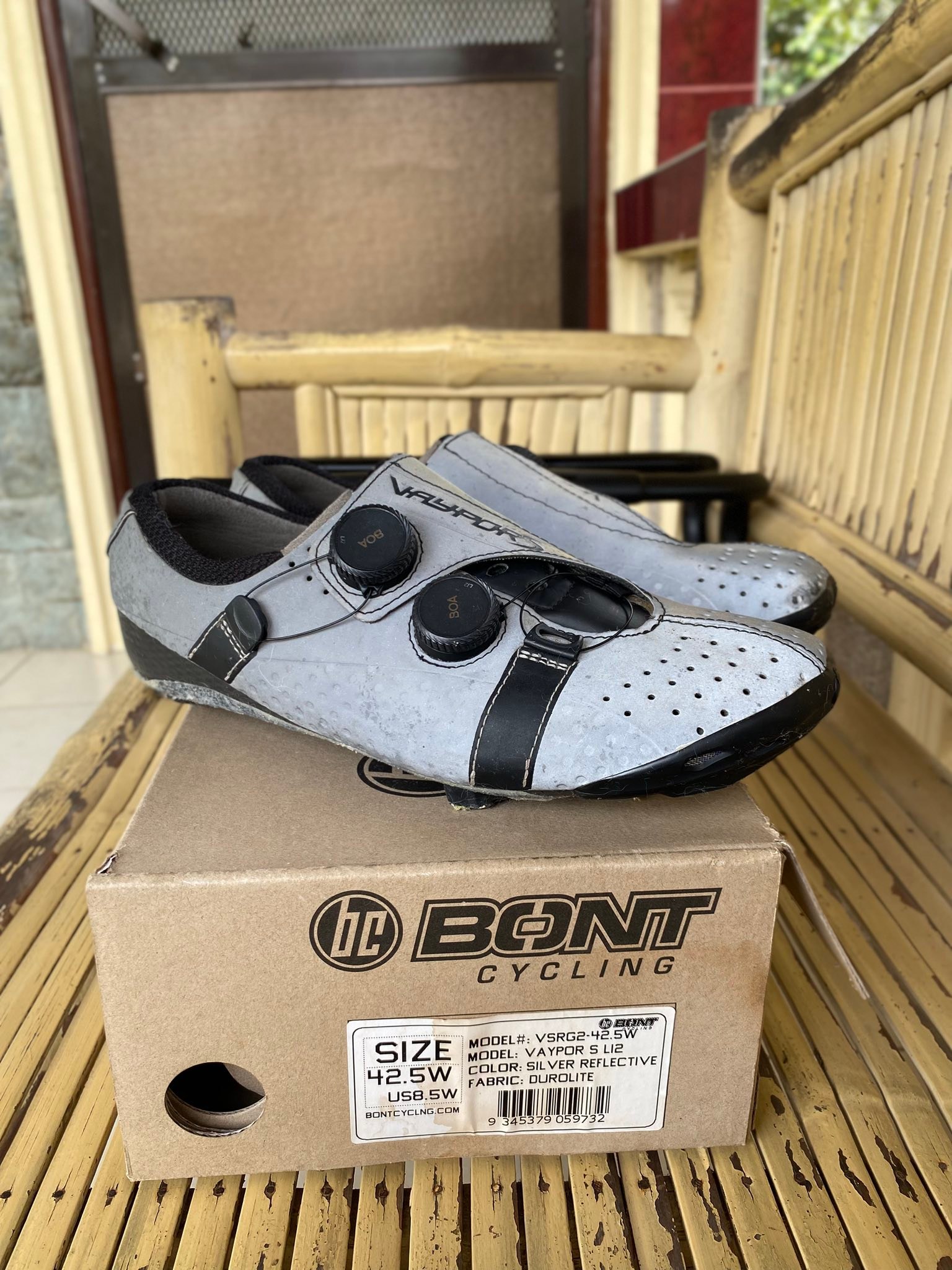 Bont Vaypor S Li2 “Reflective” Size 42.5 Wide No Issues. Naka sole 