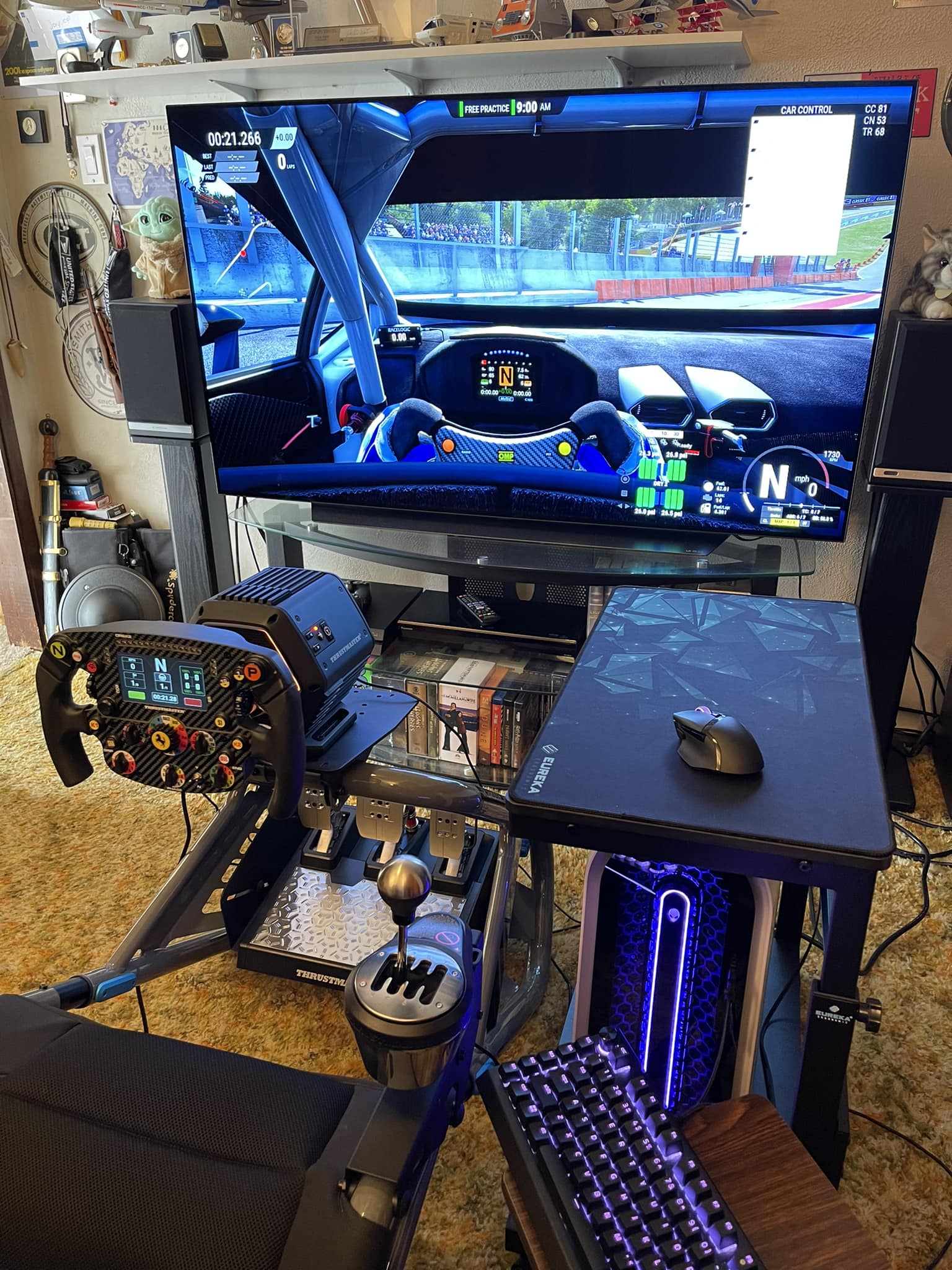 Thrustmaster racing setup with Playseat Trophy